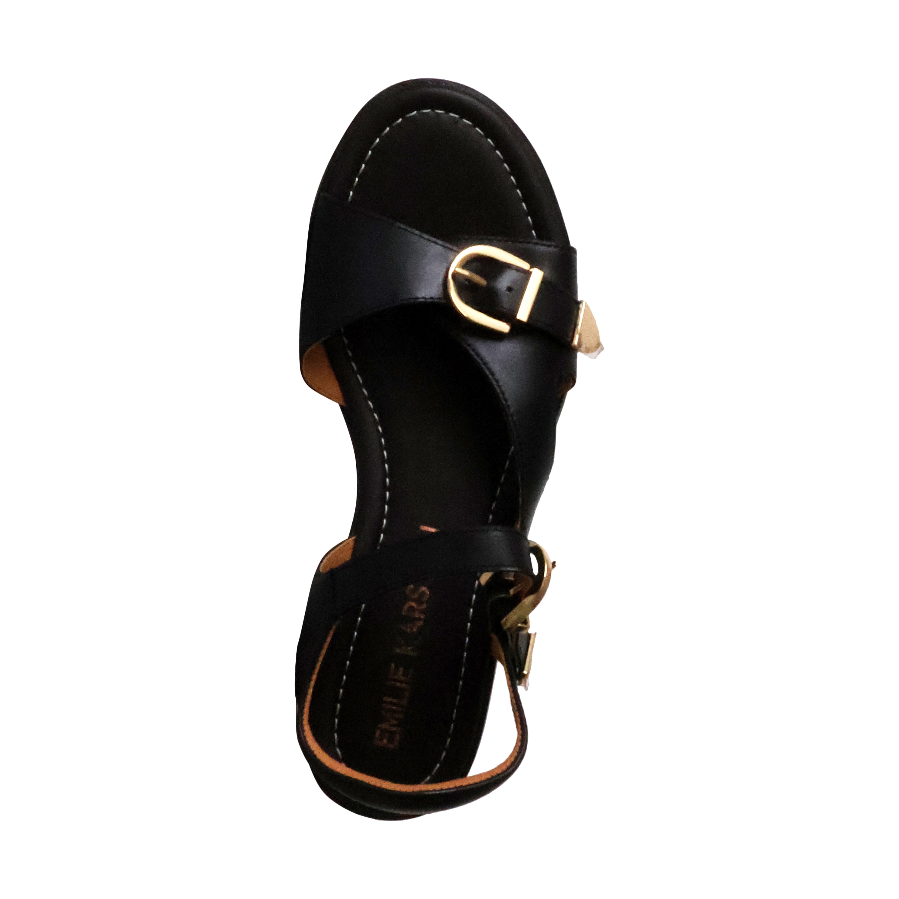 Fiona leather sandals EMILIE KARSTON Black