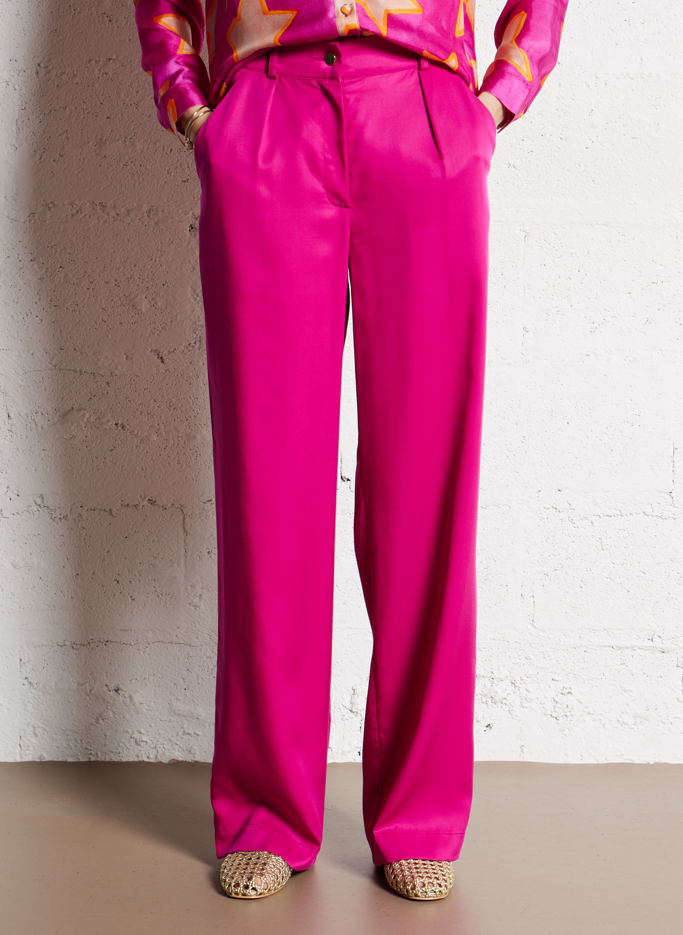 Wide trousers ELISE CHALMIN Pink