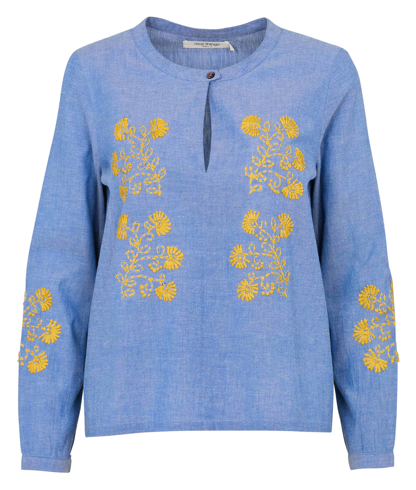 Straight cotton blouse Blue