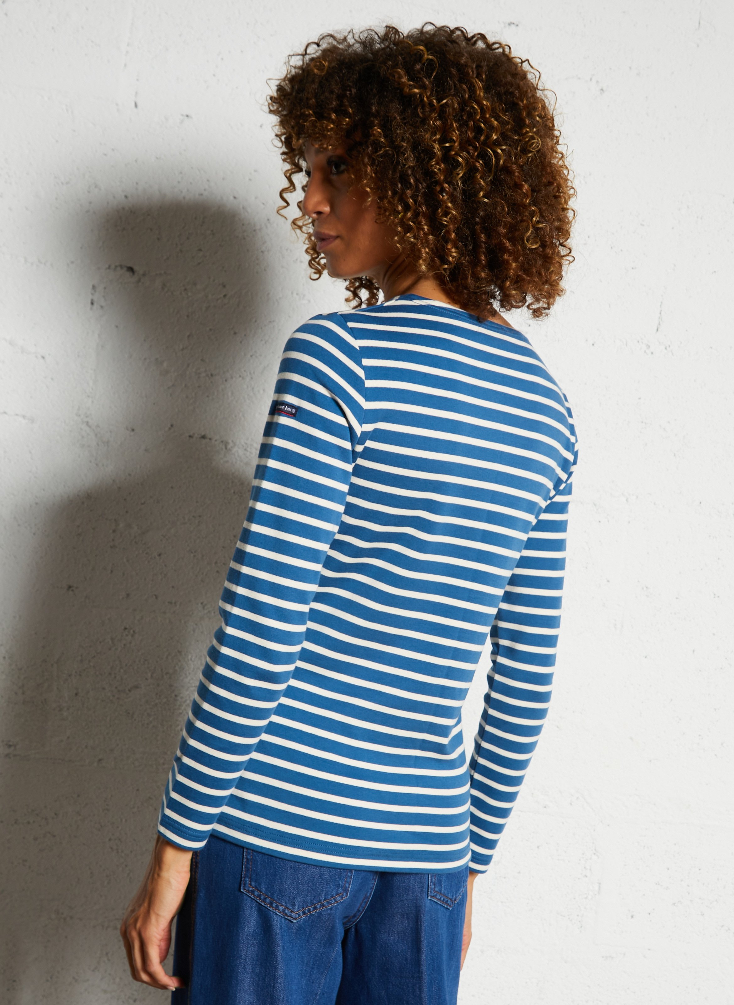 Marinière col rond en coton  ARMOR LUX Bleu