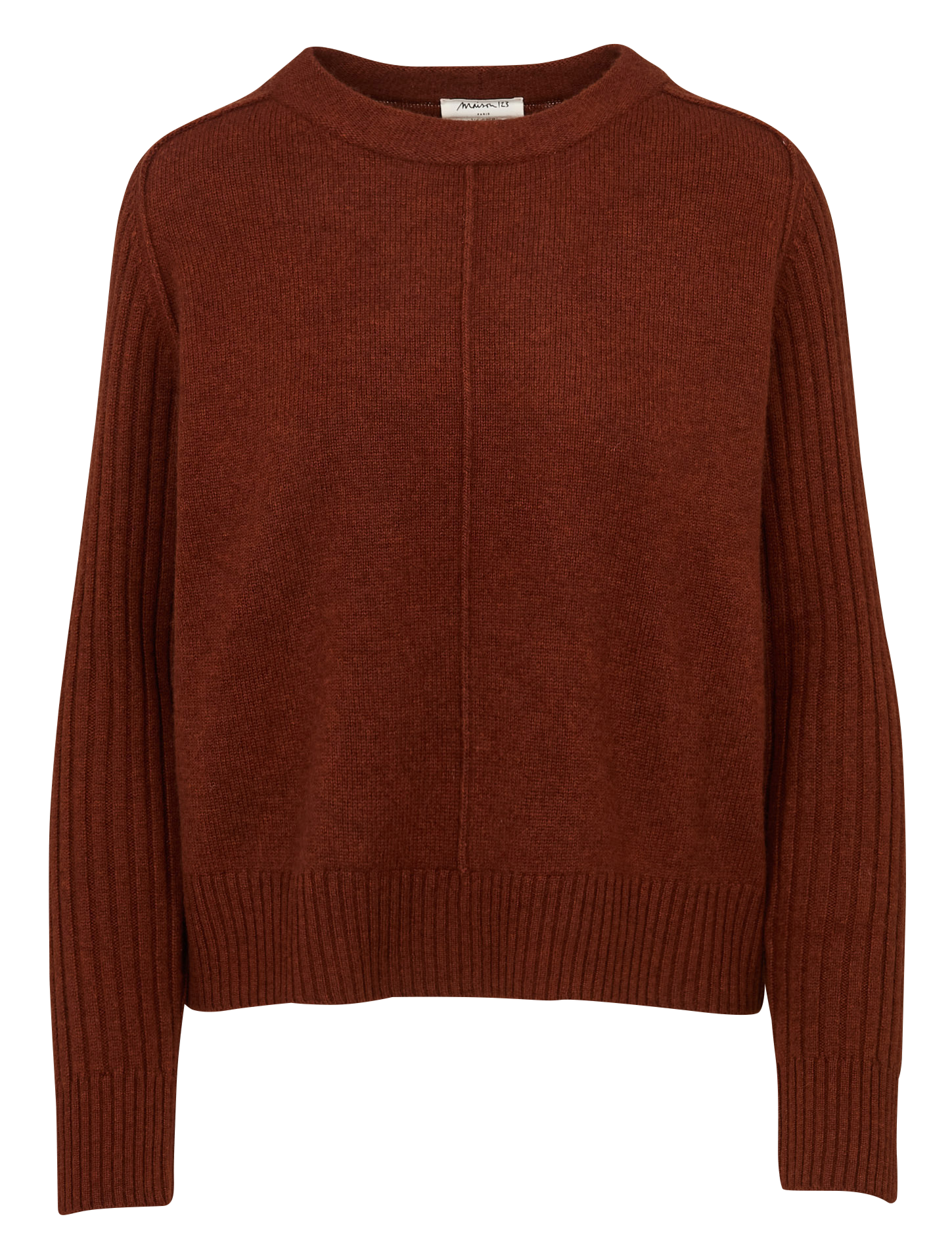 Straight round neck wool sweater MAISON 123 Red