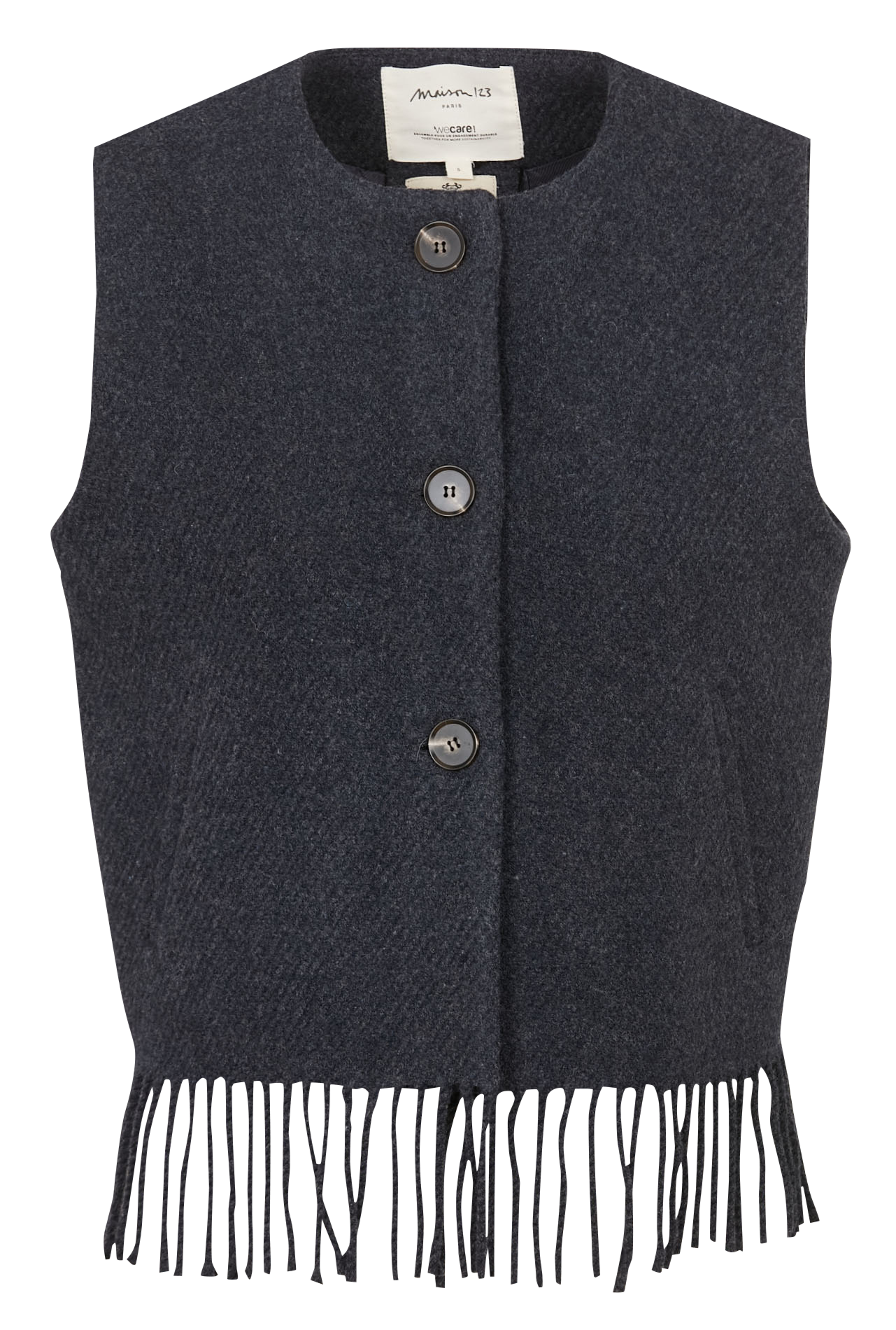 Veste ample en laine mélangée MAISON 123 Gris