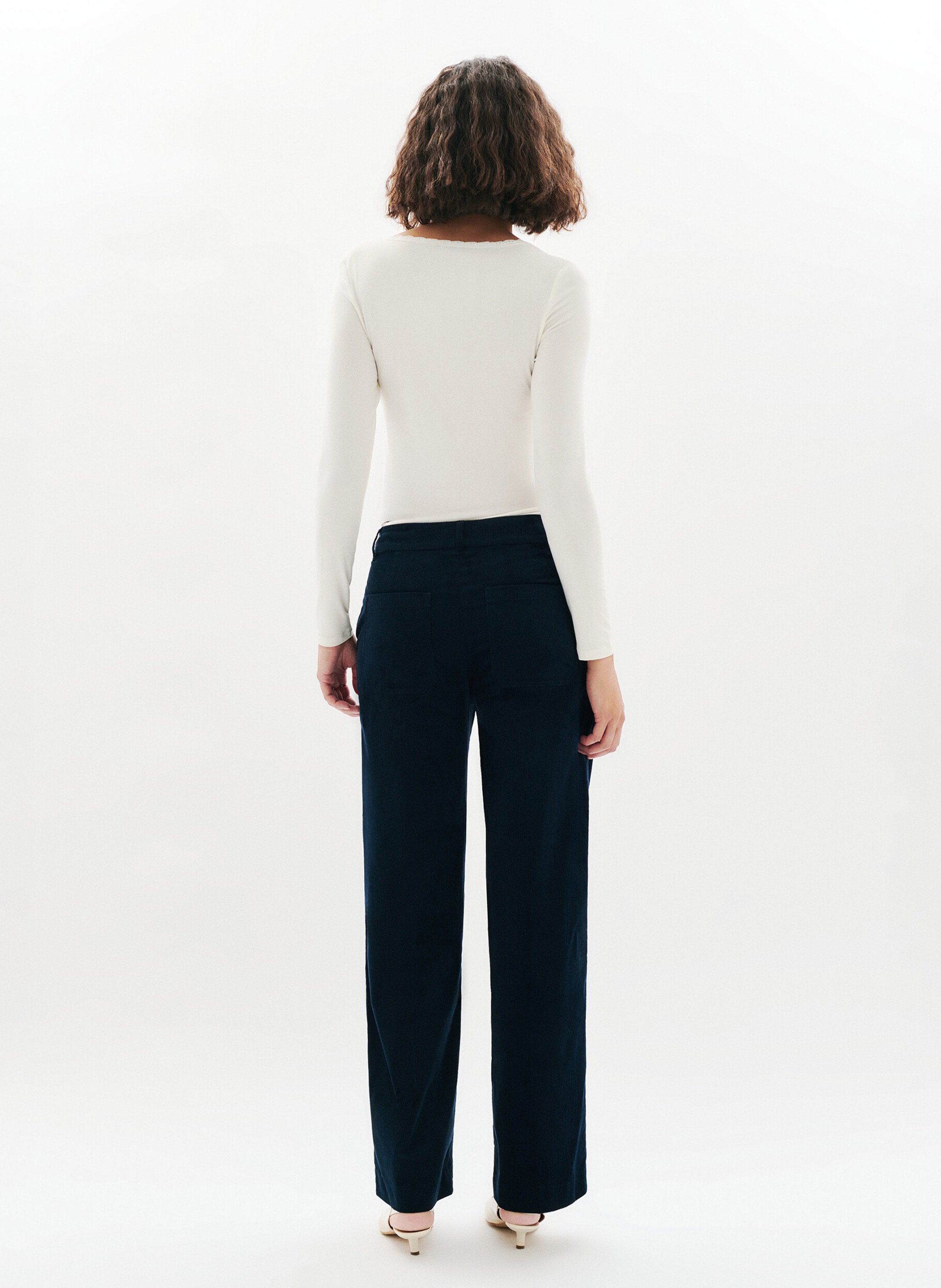 Flared corduroy pants CAROLL Blue