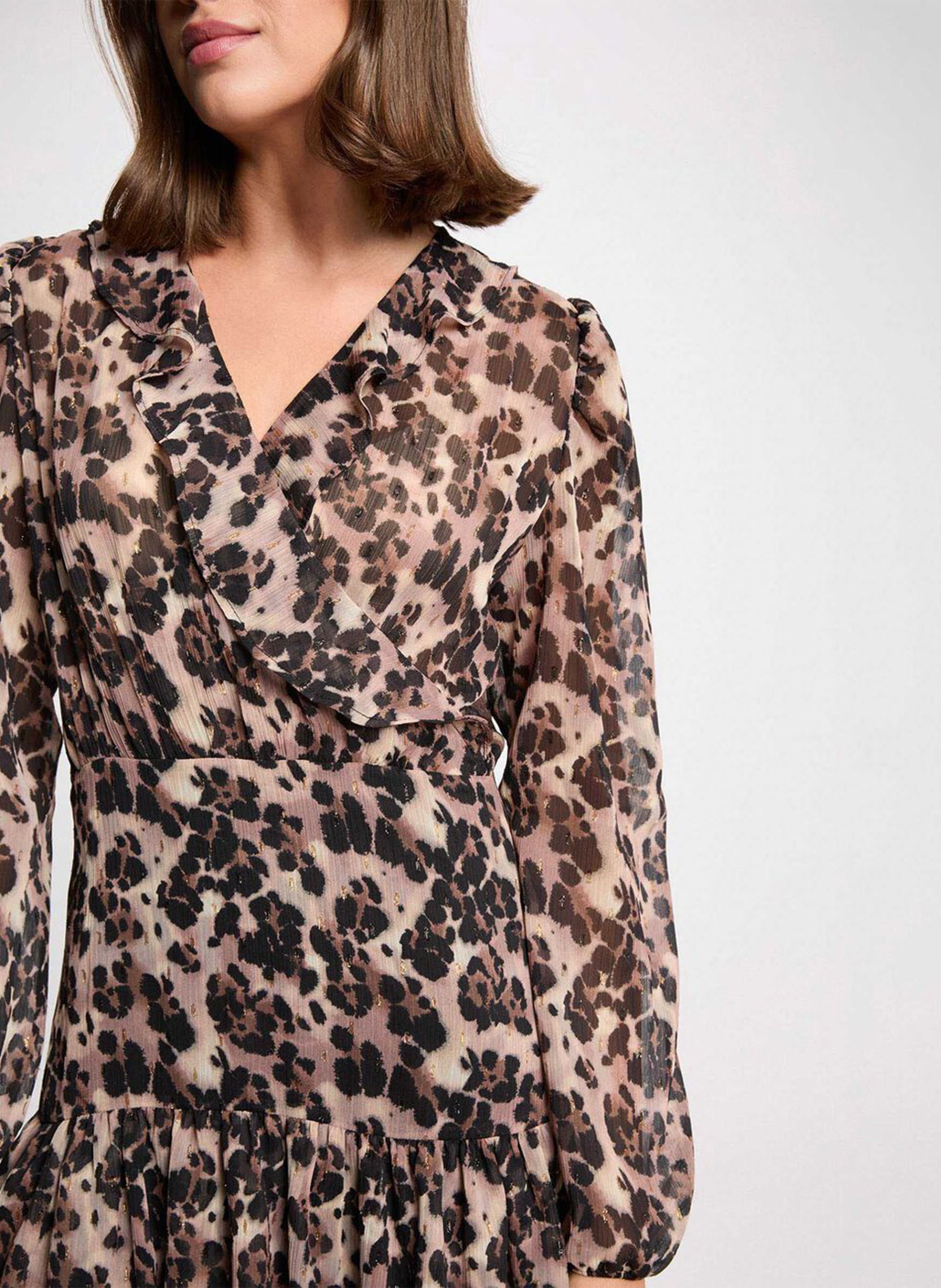 Korte jurk met kraag MORGAN Veelkleurig