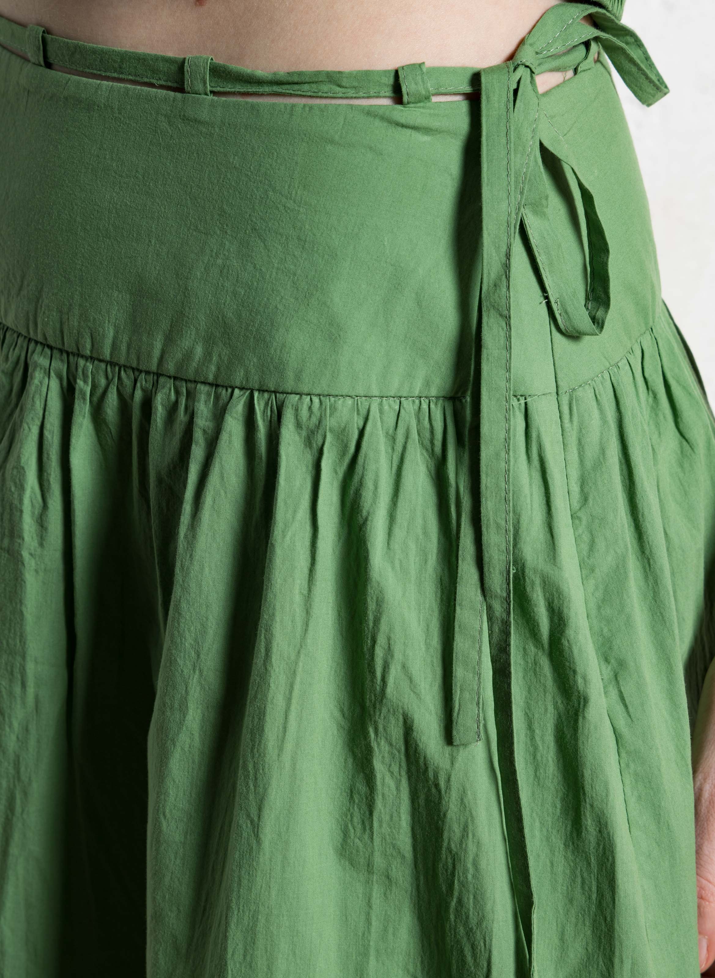 Jupe longue ample en coton bio SUNCOO Vert