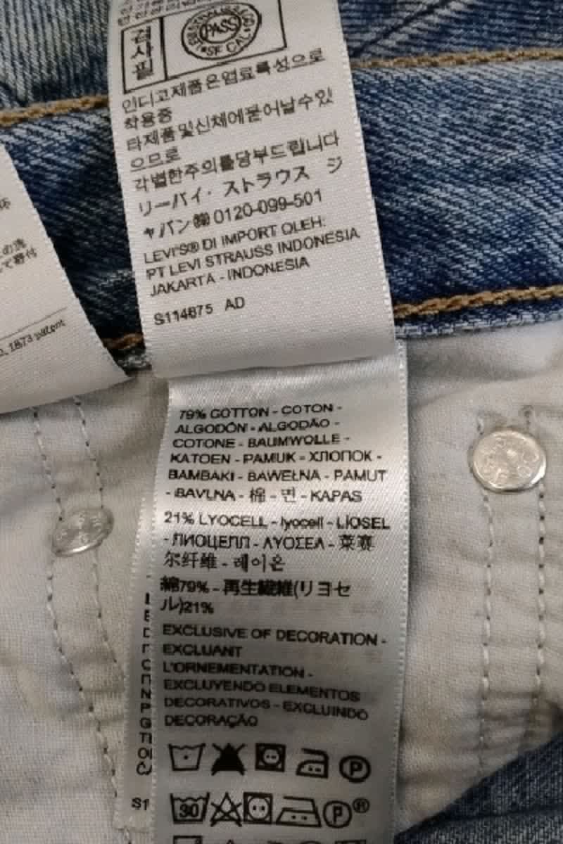 Straight cotton-blend pants LEVI'S - Seconde main Blue