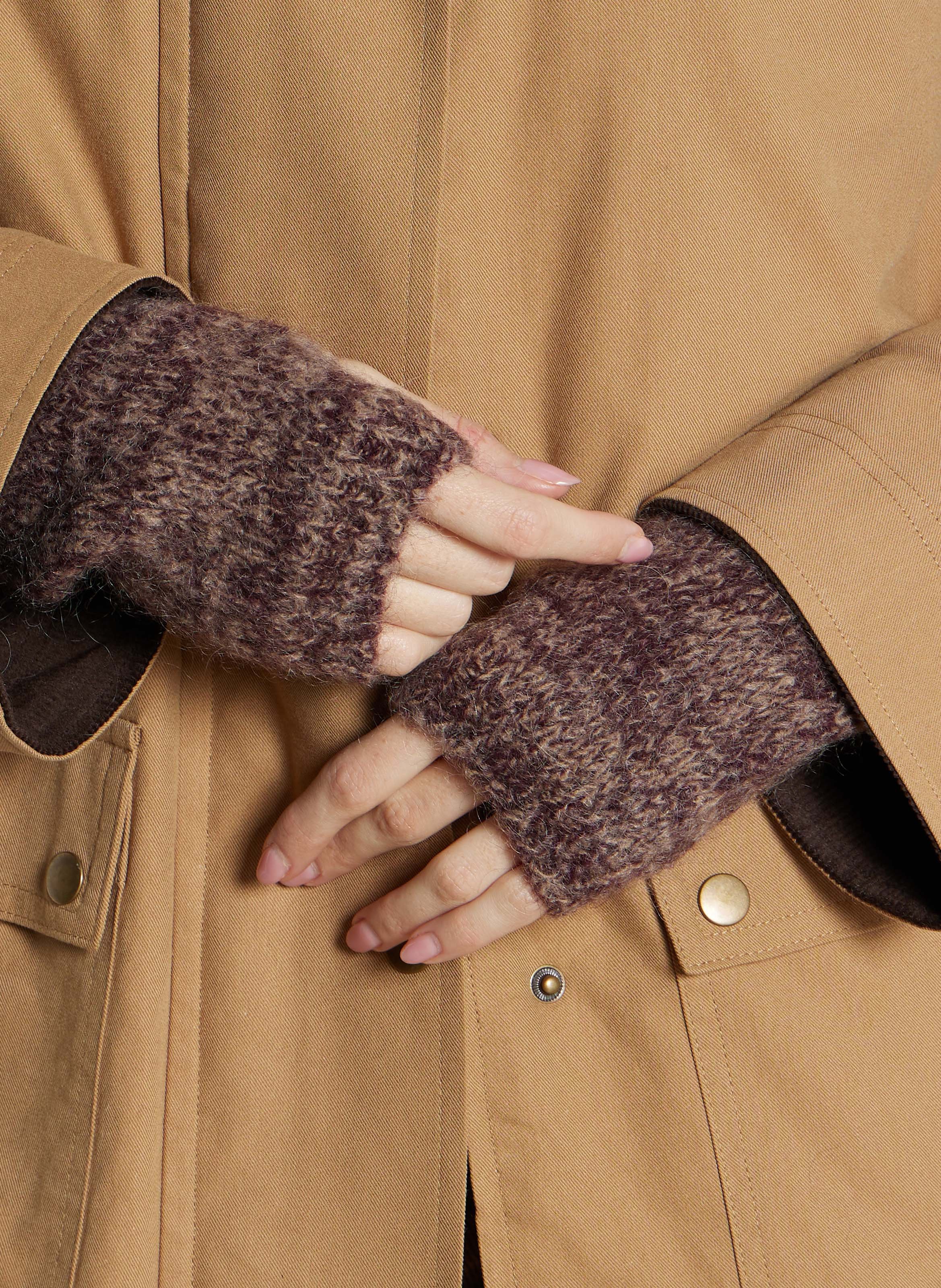 Knit fingerless gloves MAISON ANJE