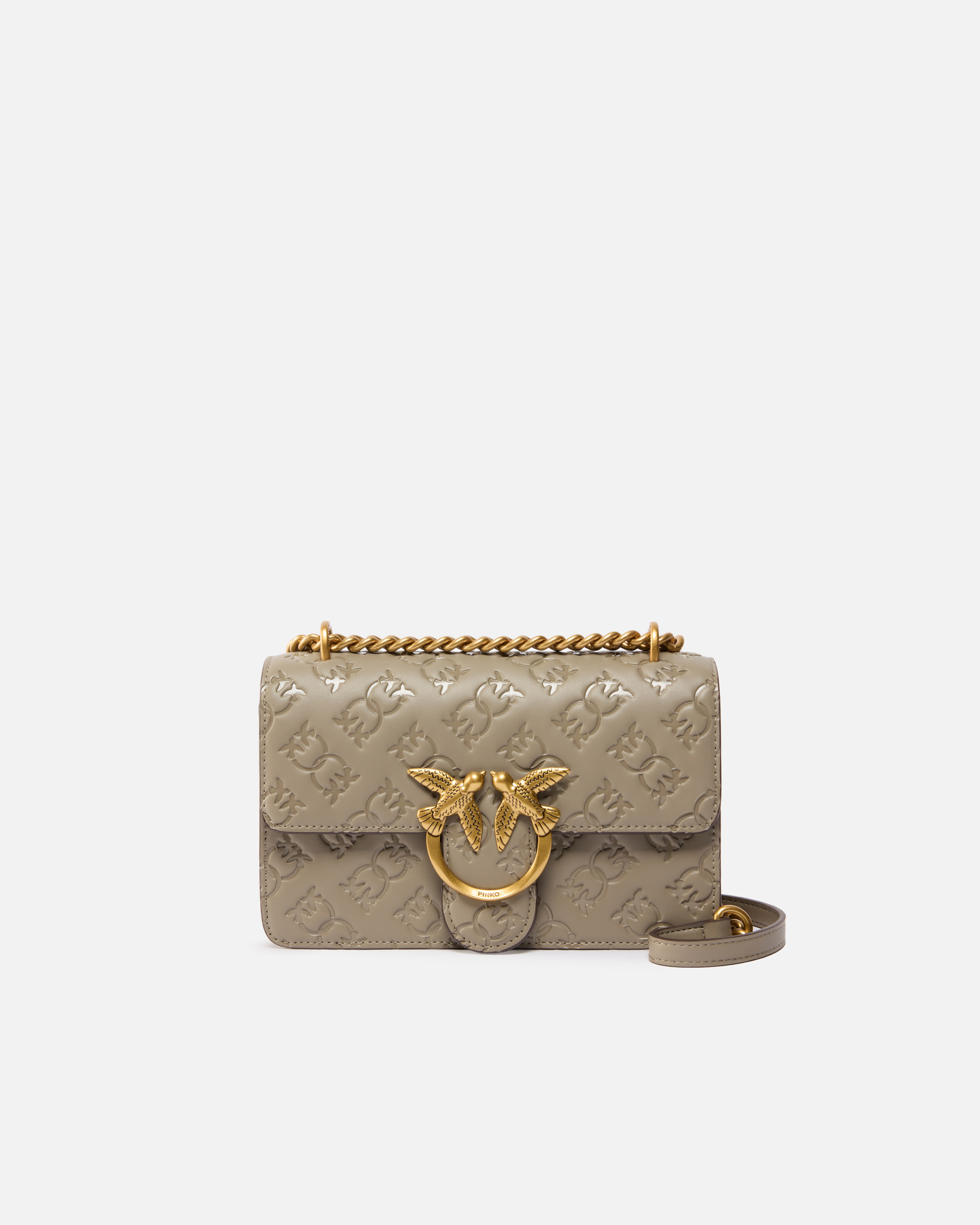 Mini shoulder bag with embossed logo love bag PINKO