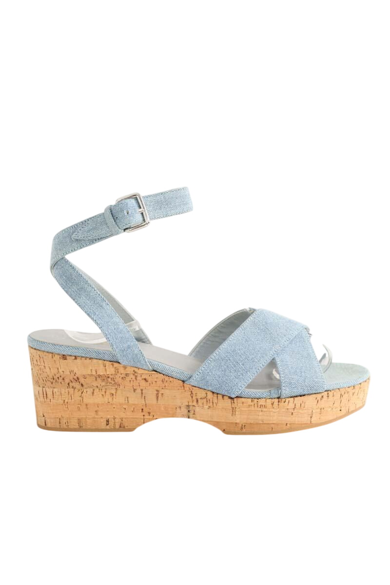 Faux leather sandals BONPOINT - Seconde Main Blue
