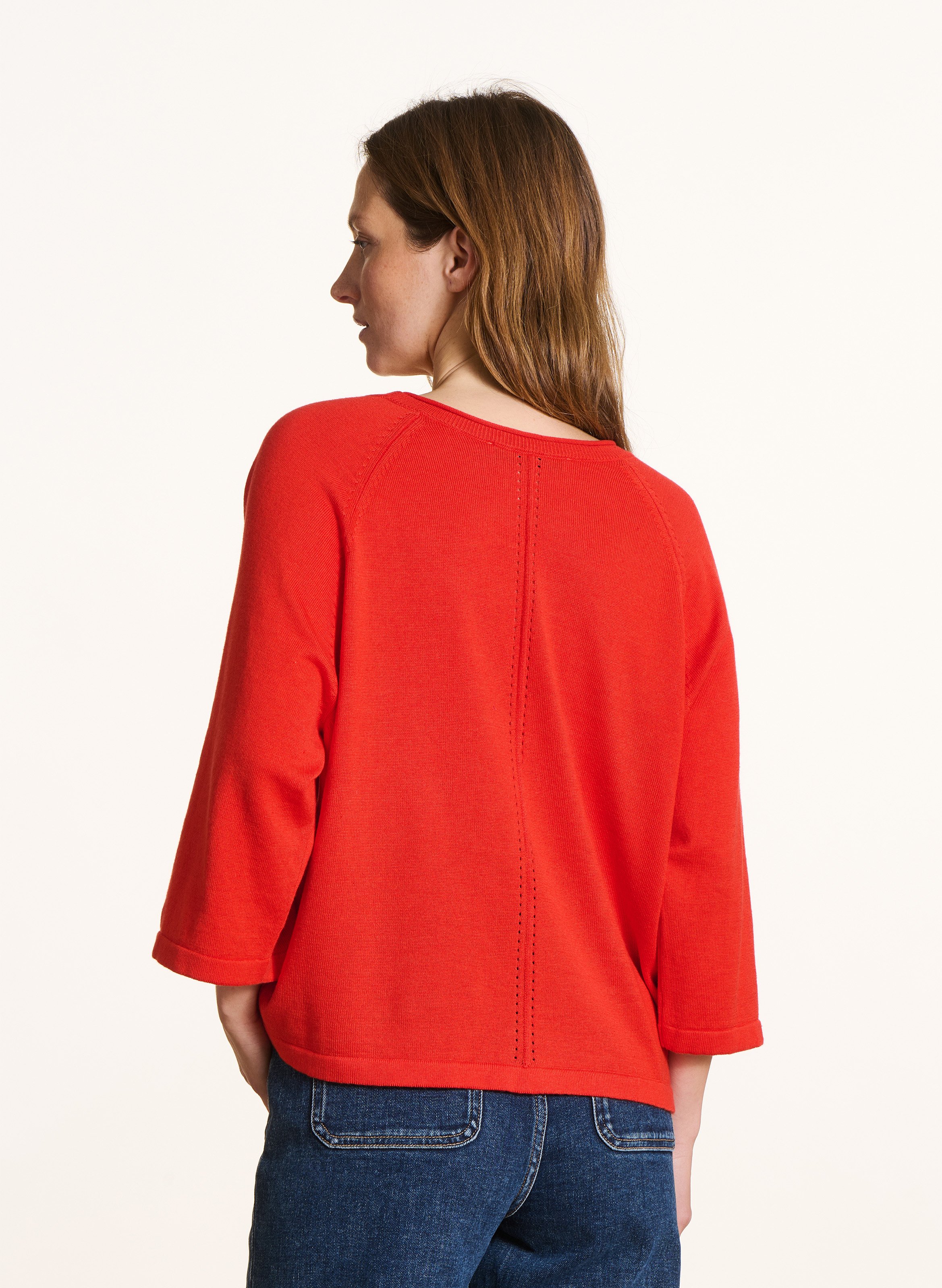 Trui oversized van fijne gebreide stof LA FEE MARABOUTEE Roze