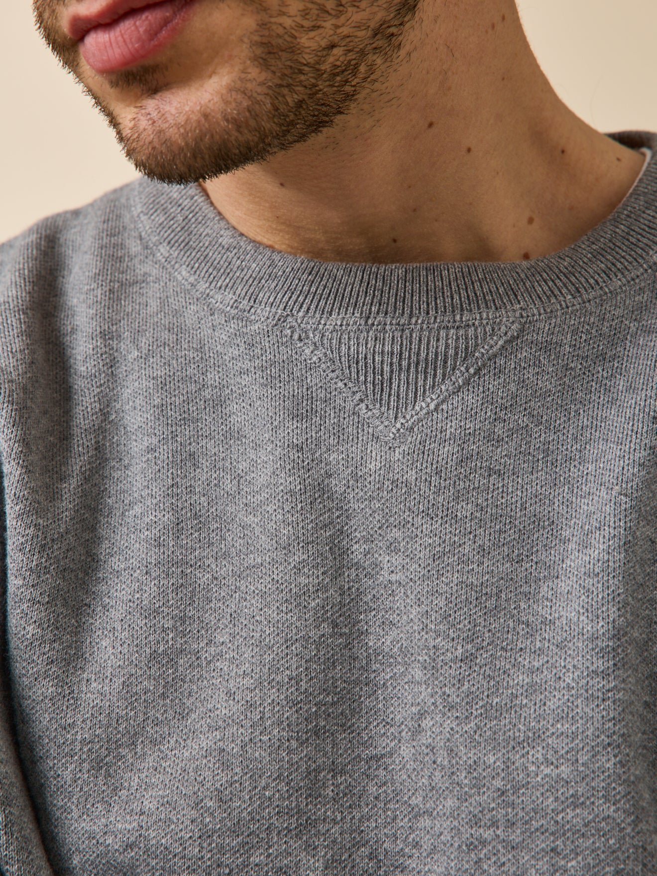 Pull effet sweat  coton cachemire CYRILLUS Gris