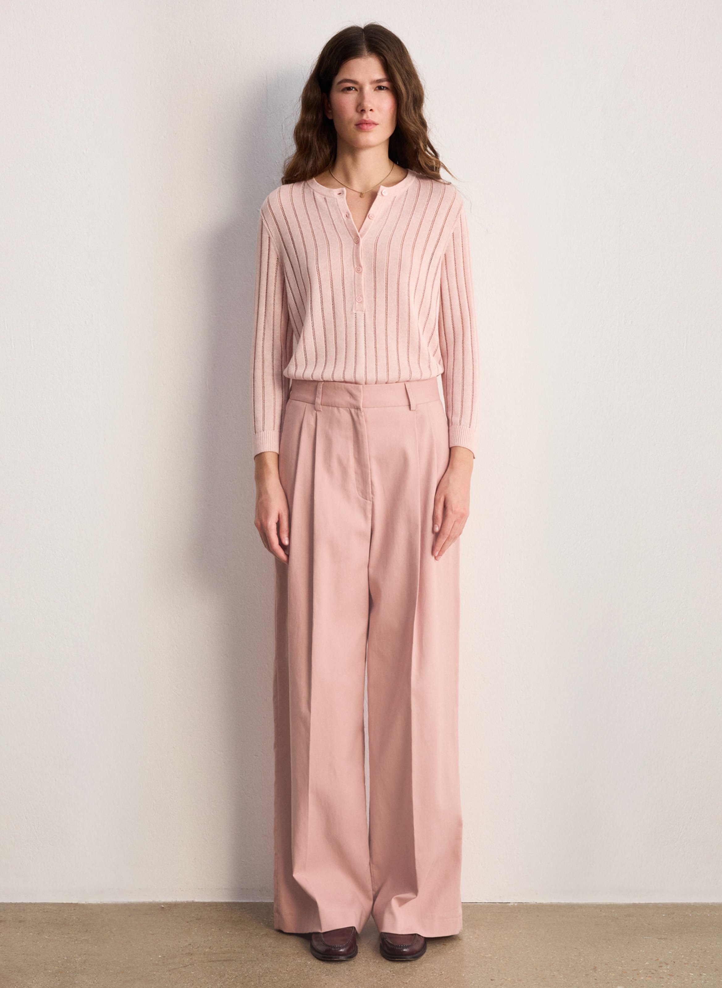 Bobhoedje - katoenblend PABLO Roze