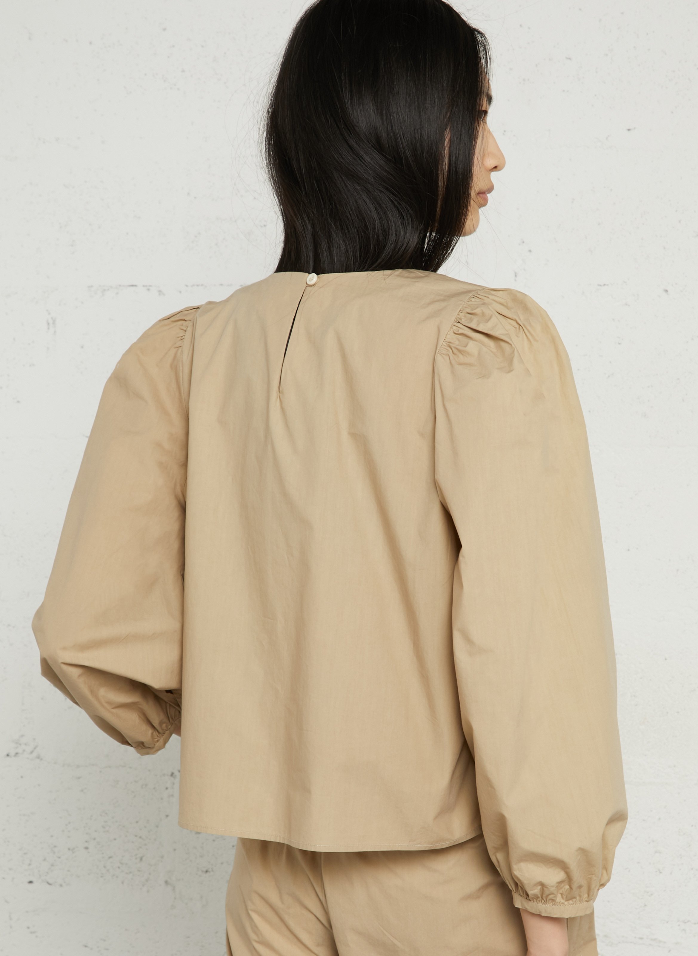 Aimee dotted Swiss top BELLEPIECE Beige