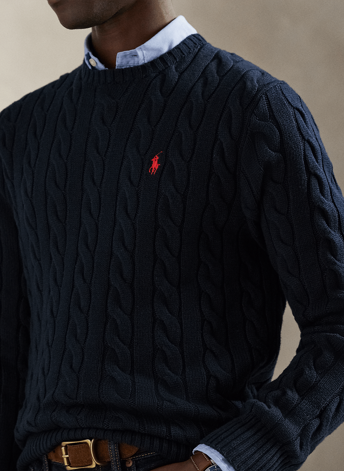 Rundhalspullover aus Baumwolle, Regular Fit POLO RALPH LAUREN Blau