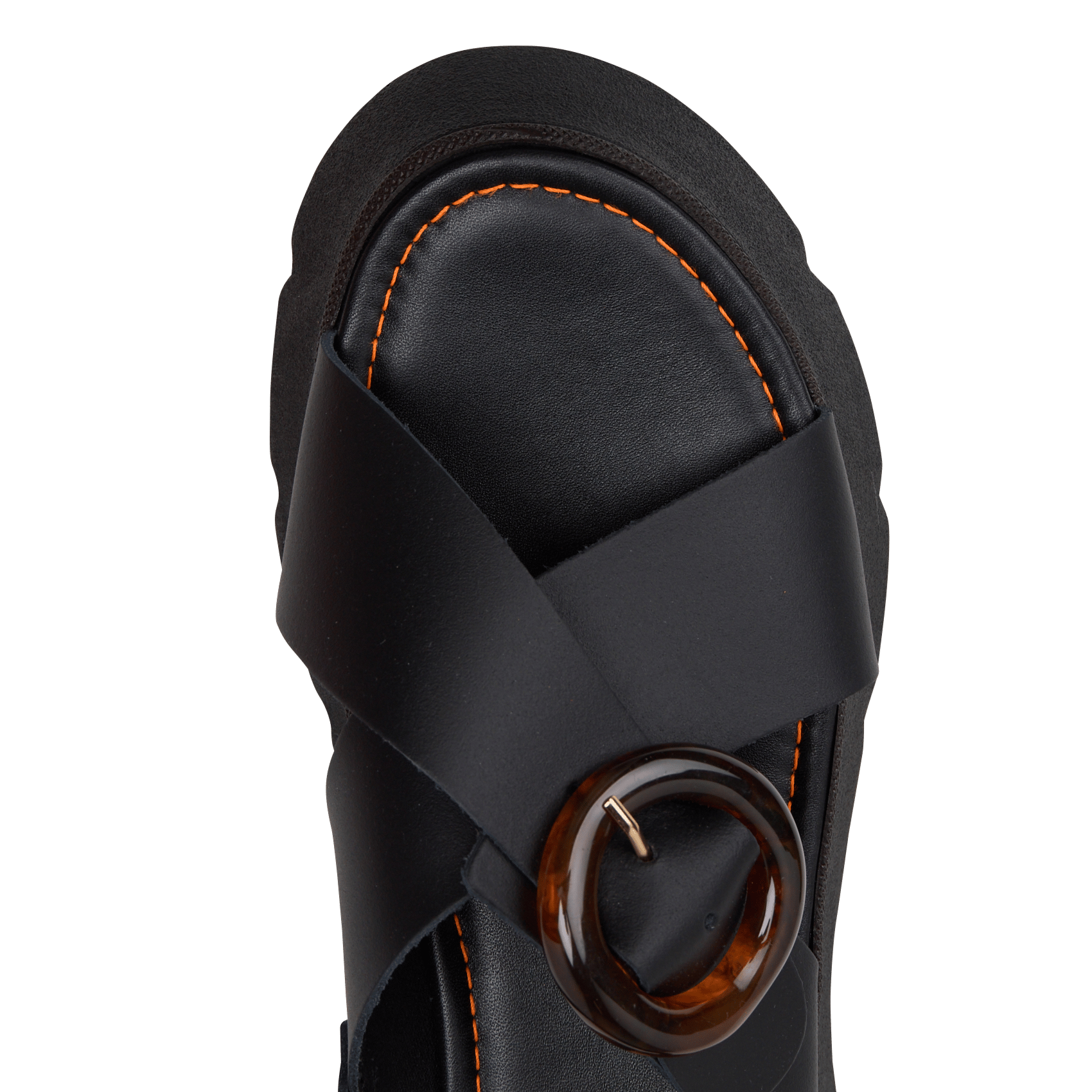 Solid leather wedge sandals JB MARTIN Black