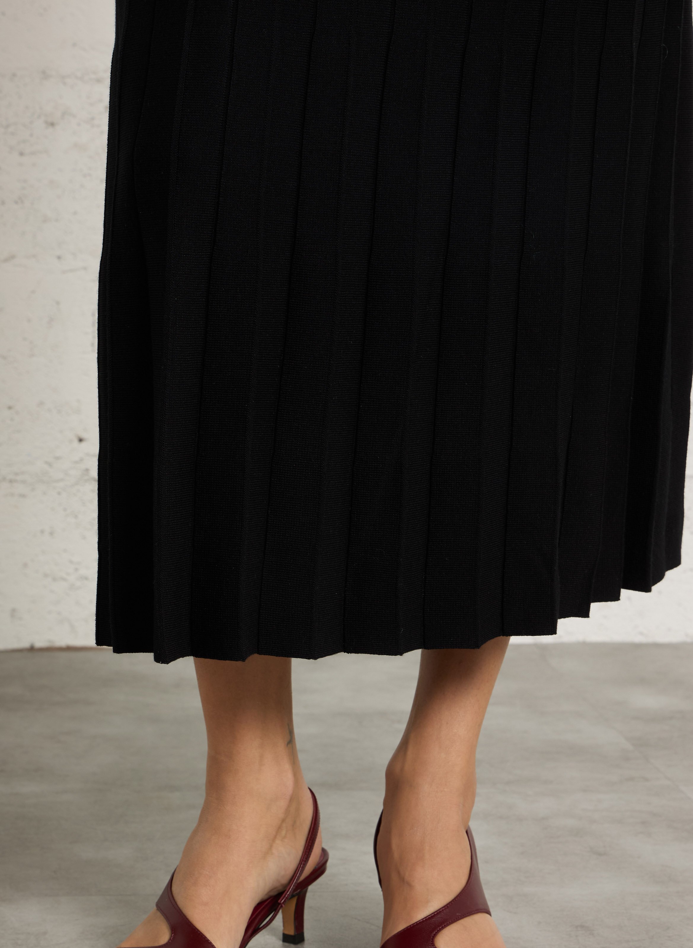 Langer plissierter Rock MAISON 123 Schwarz