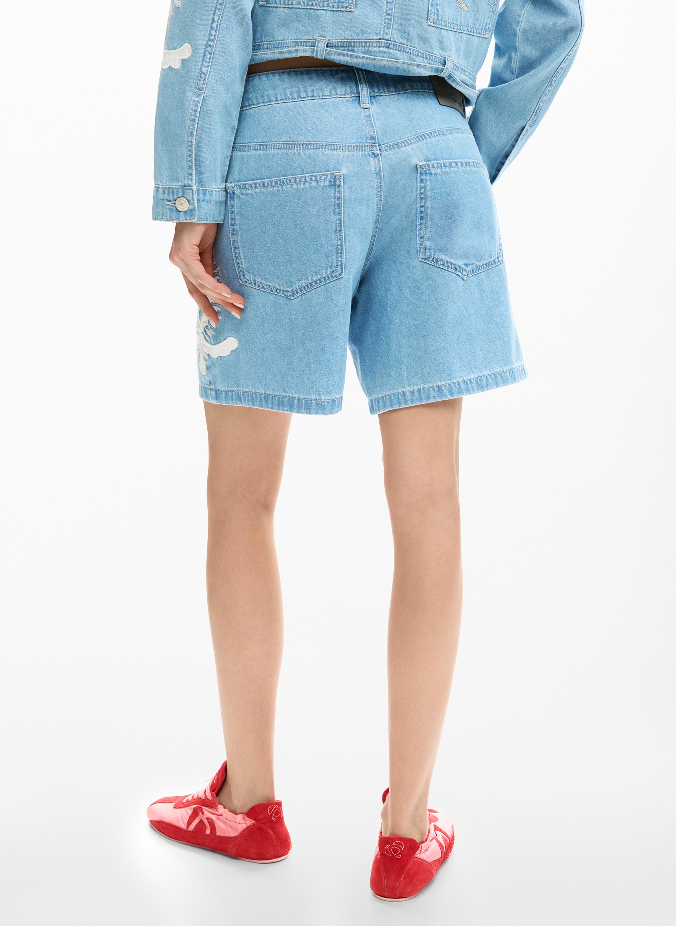 Cargoshort van jeans DESIGUAL Blauw
