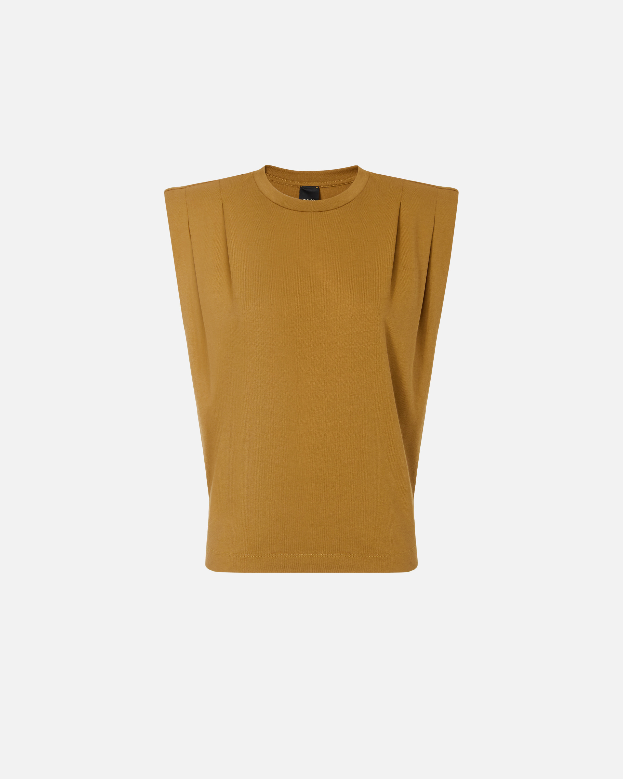 T-shirt sans manches en jersey double PINKO Orange