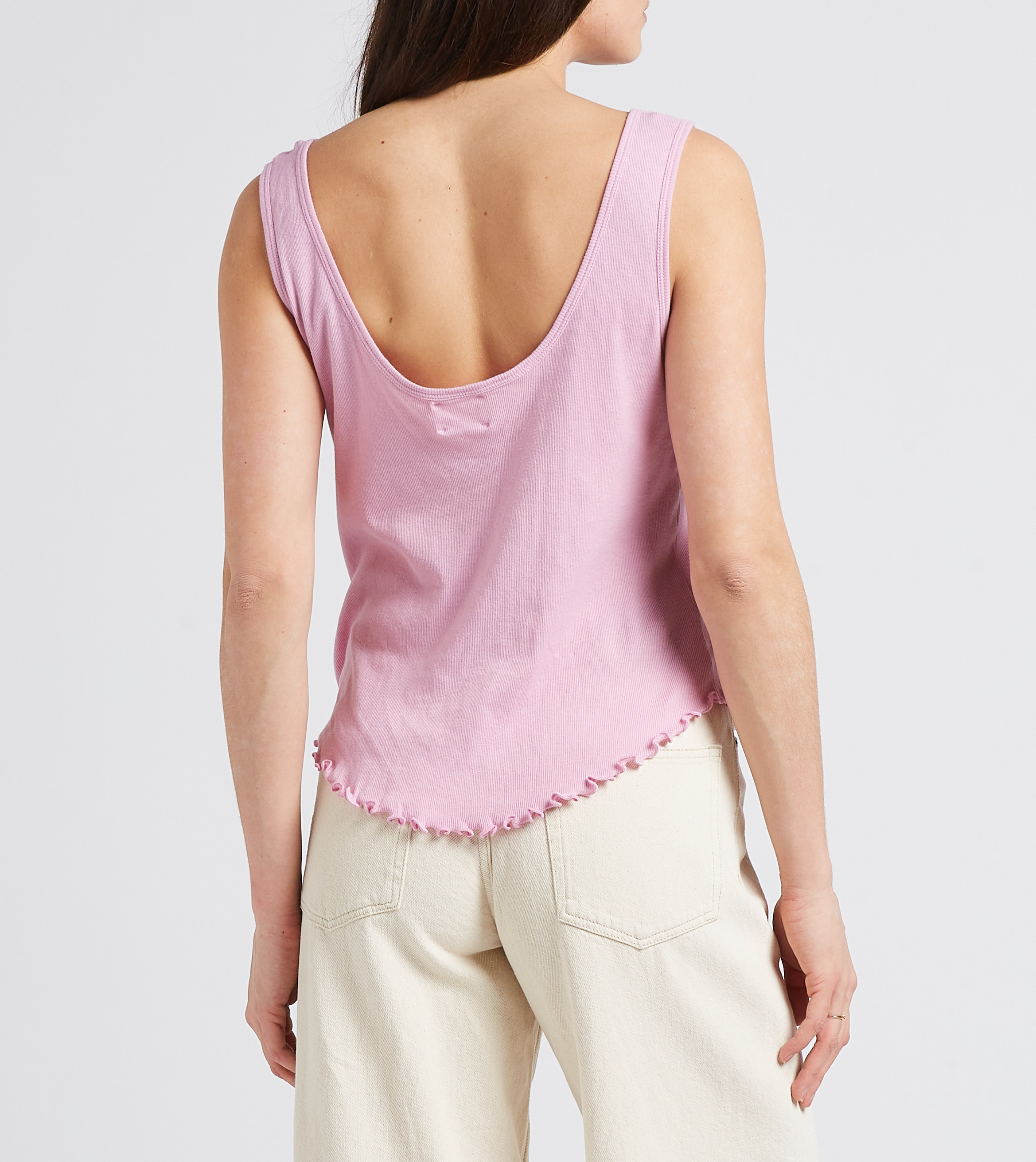 Round-neck cotton tank top THE NEW SOCIETY Purple