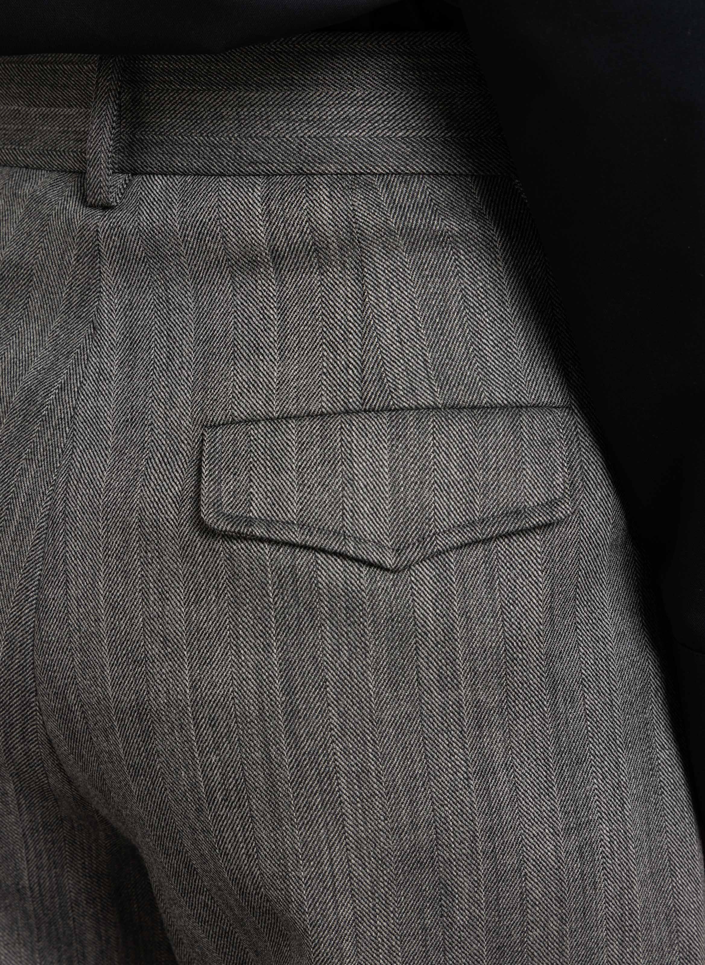 Pantalon large à pinces en laine | Gris MARGAUX LONNBERG Femme