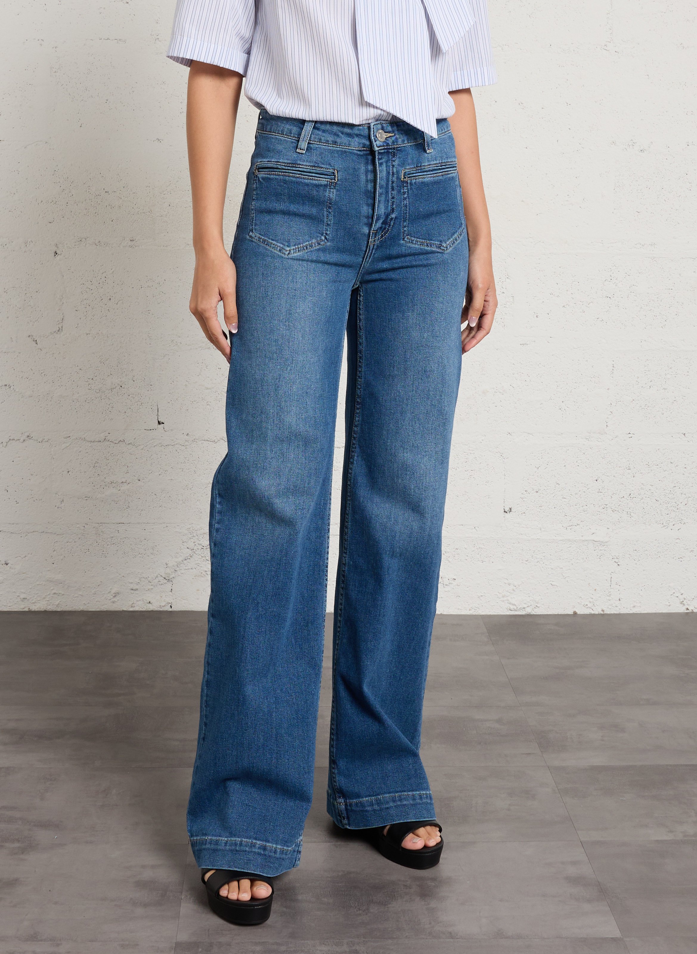 Jean large en coton MAISON 123 Bleu