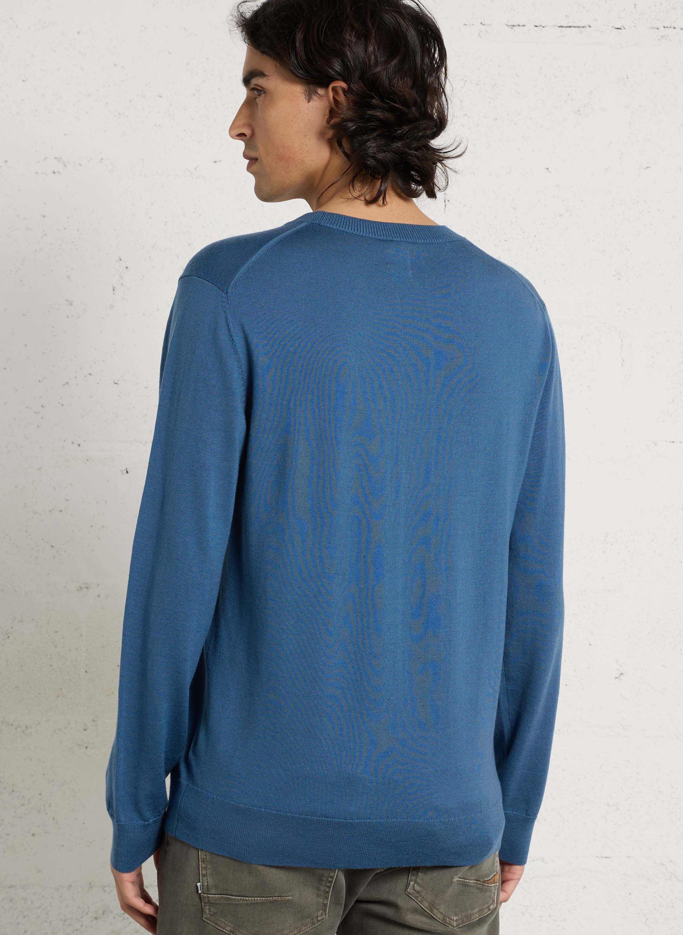 Pull oversize en laine AU PRINTEMPS PARIS Bleu