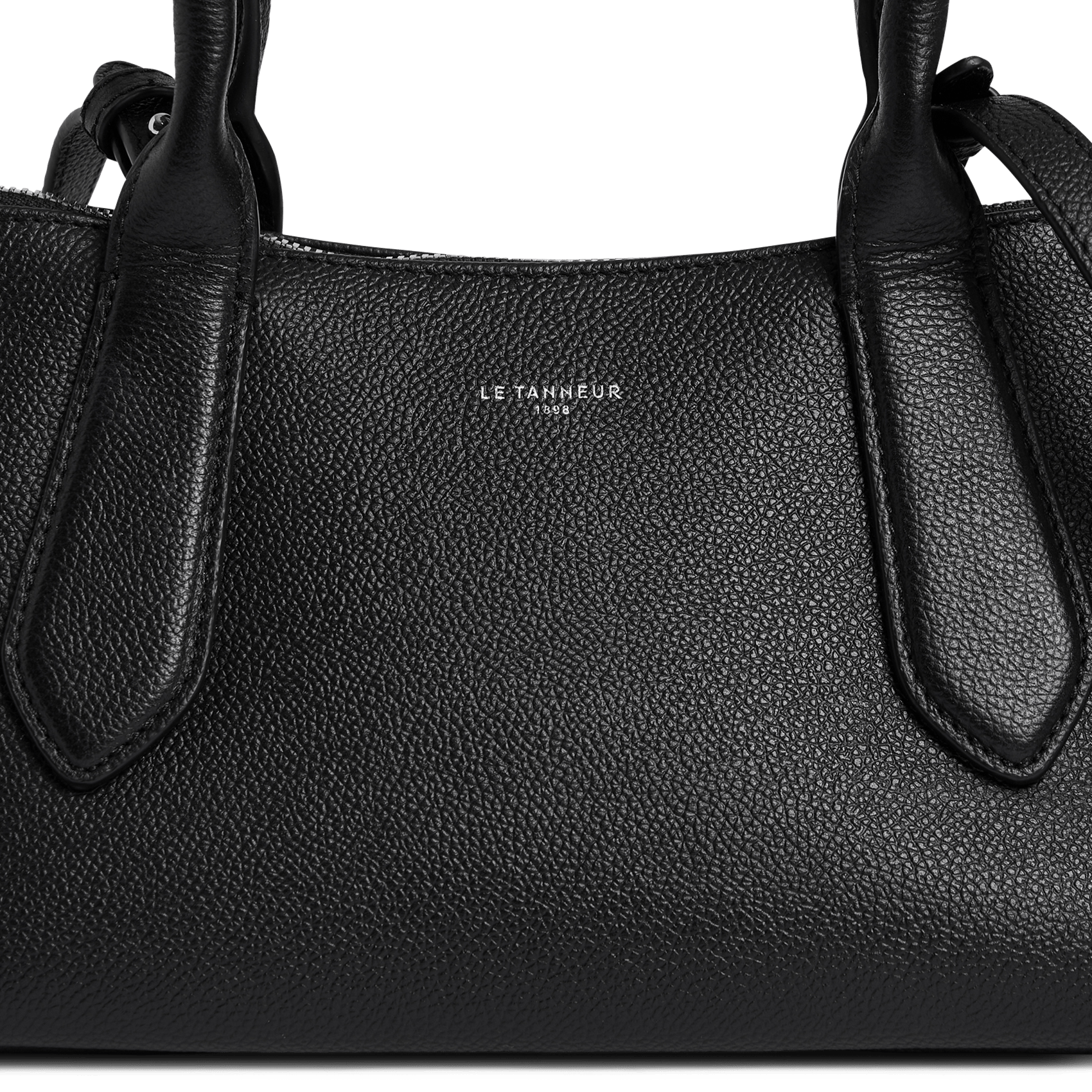 Cylindrical leather shoulder bag LE TANNEUR Black