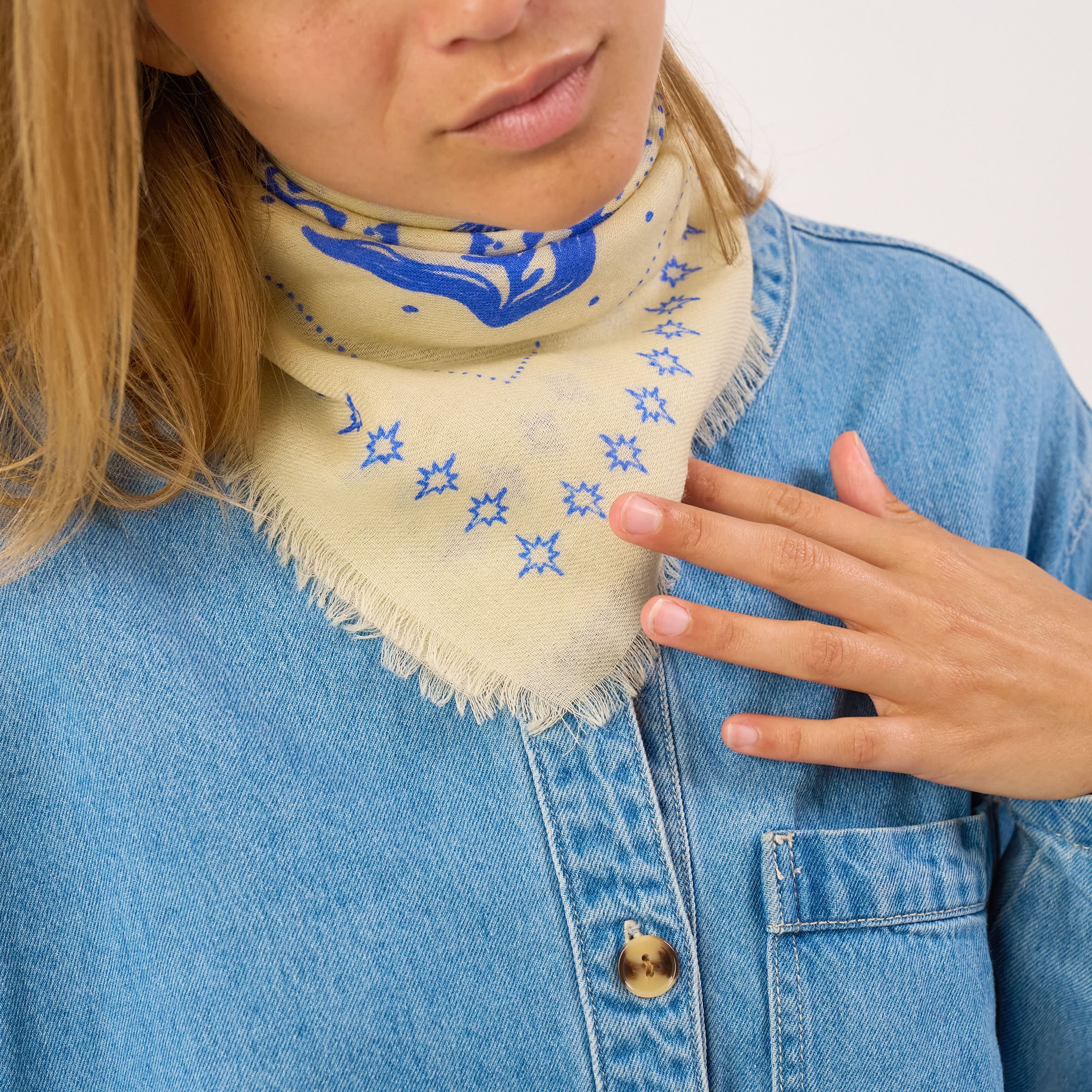 Small wool scarf alice | Beige BILLYBELT Women