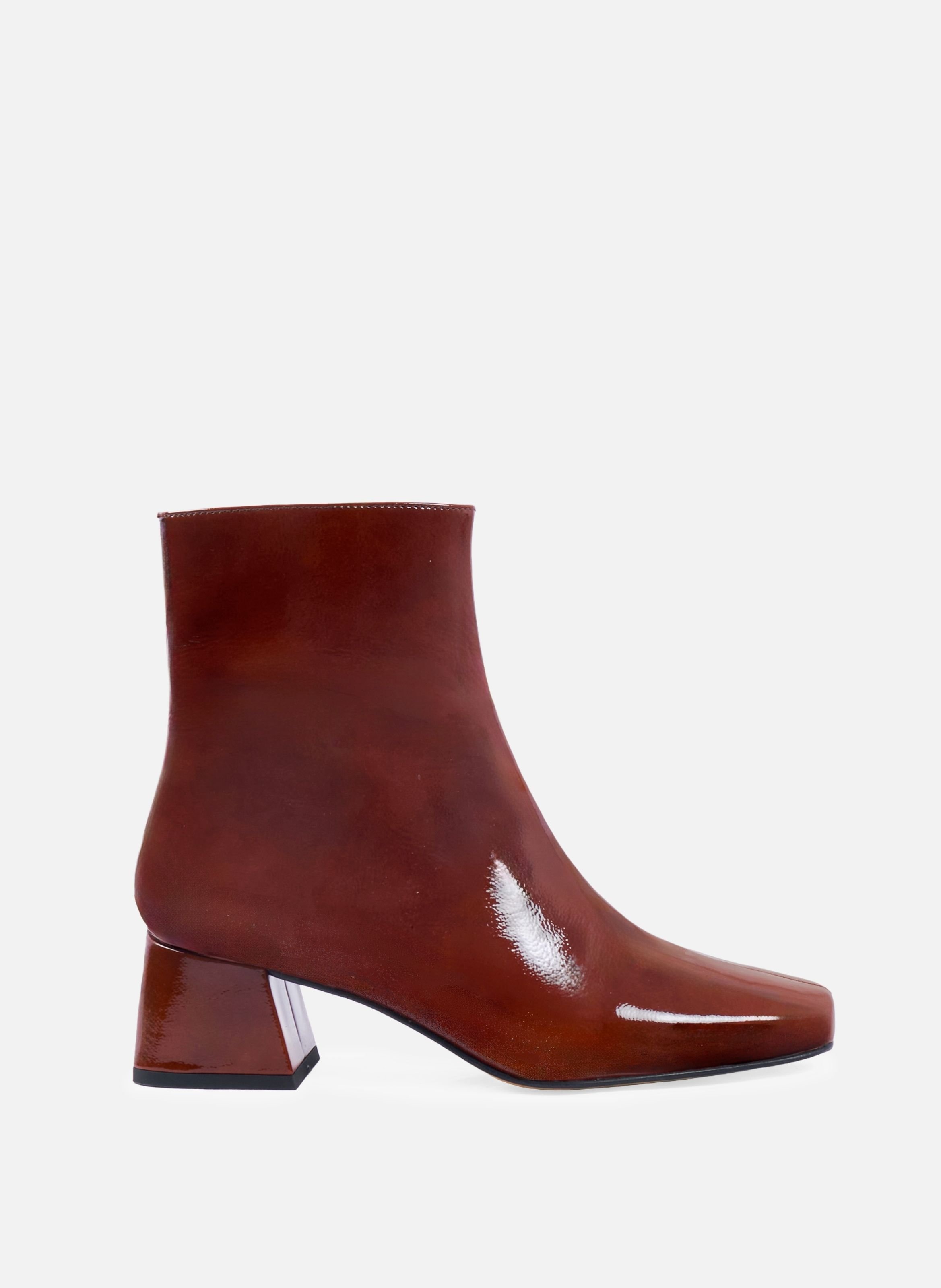 Diane patent leather square heel ankle boots JULES & JENN Red
