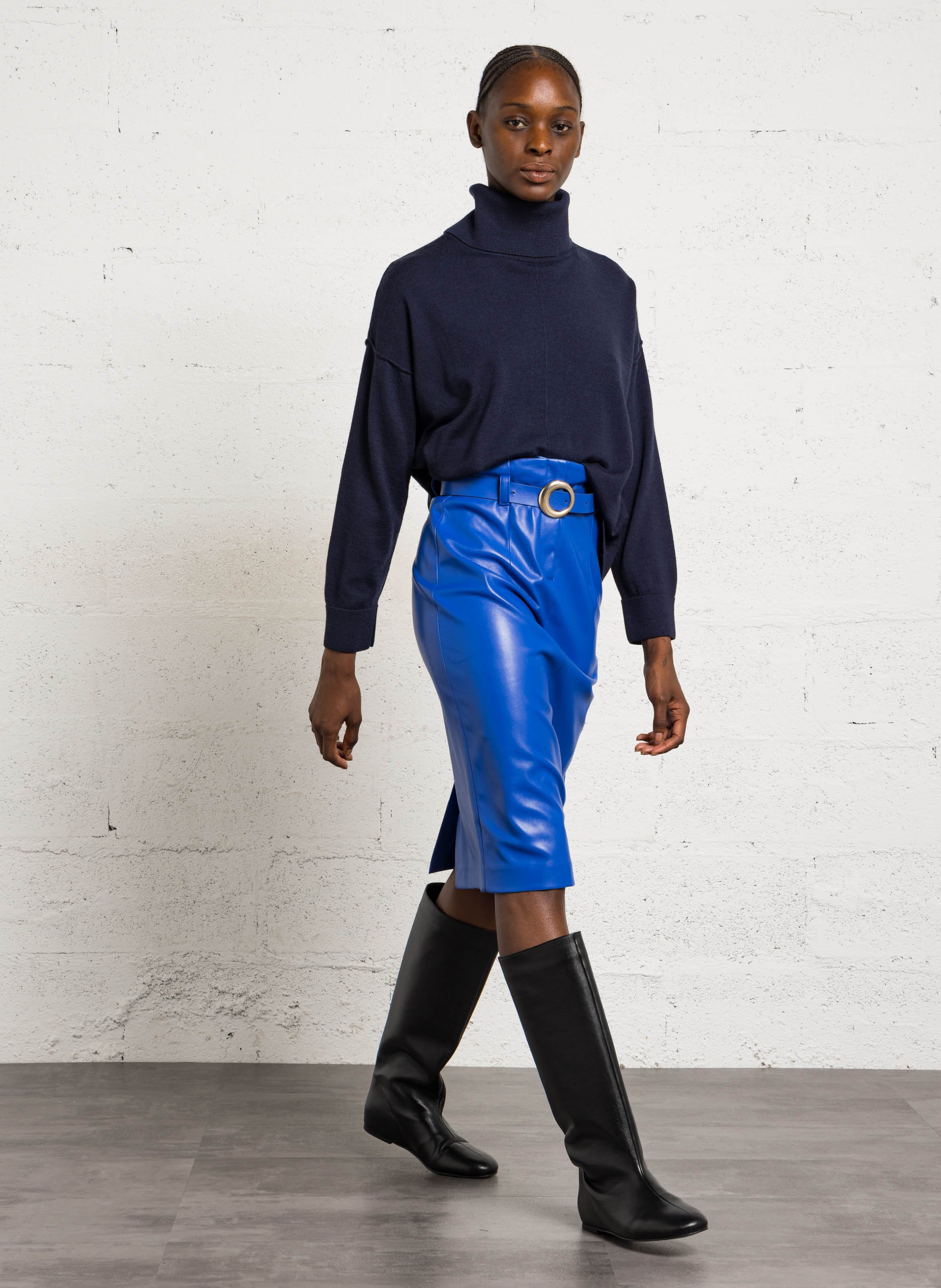 Oversize-Pullover aus Wolle MAISON ANJE Blau