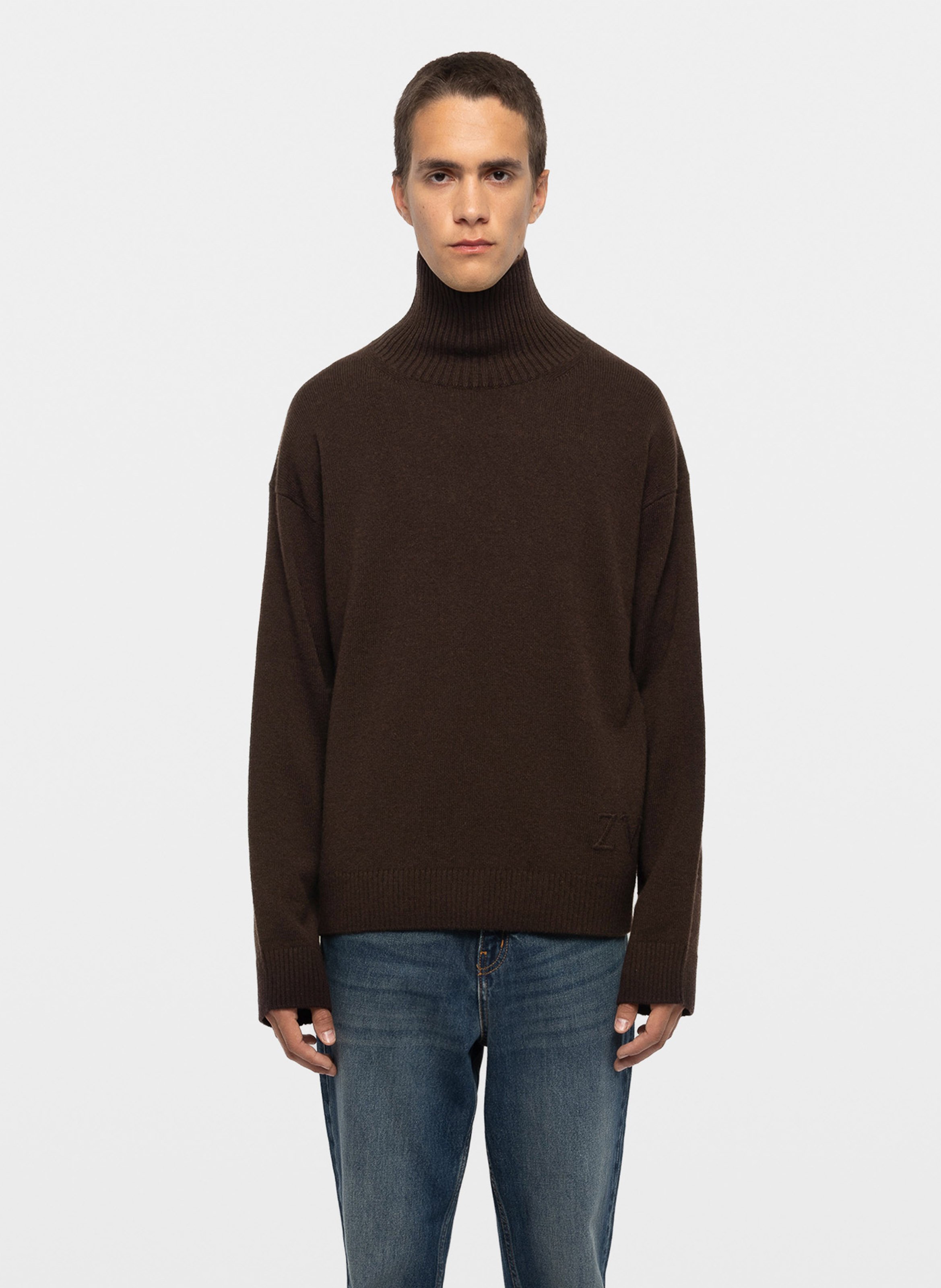 Rollkragenpullover aus Merinowolle ZADIG&VOLTAIRE Braun