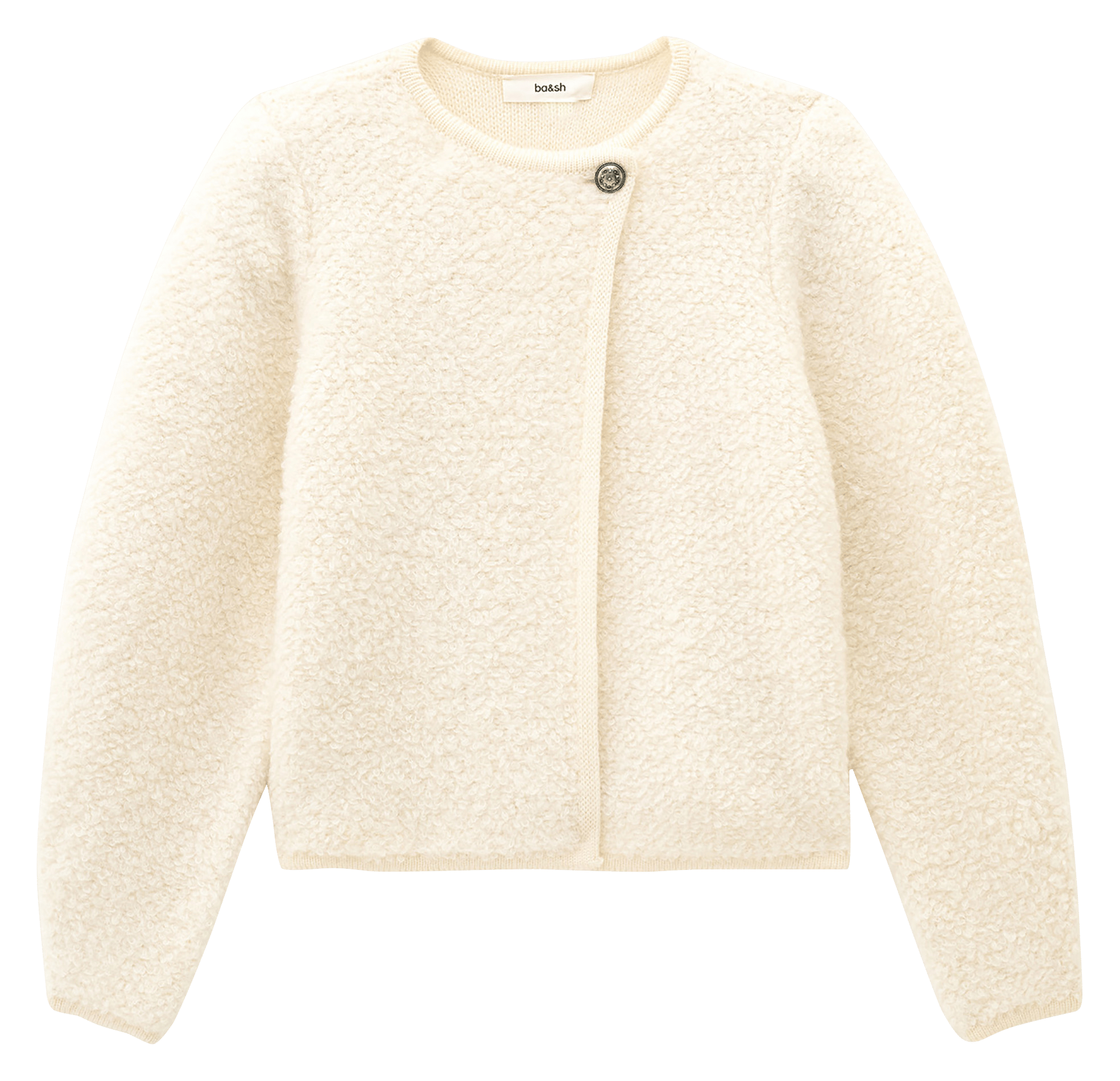 Recht vest met ronde hals | wolblend BA&SH Beige