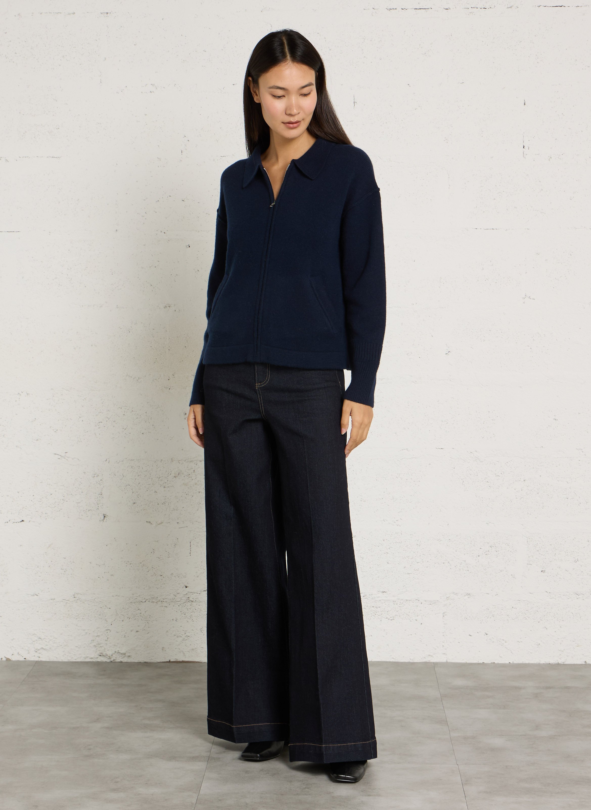 <p>Loose jeans, wide leg, length 34</p> MAISON 123 Blue