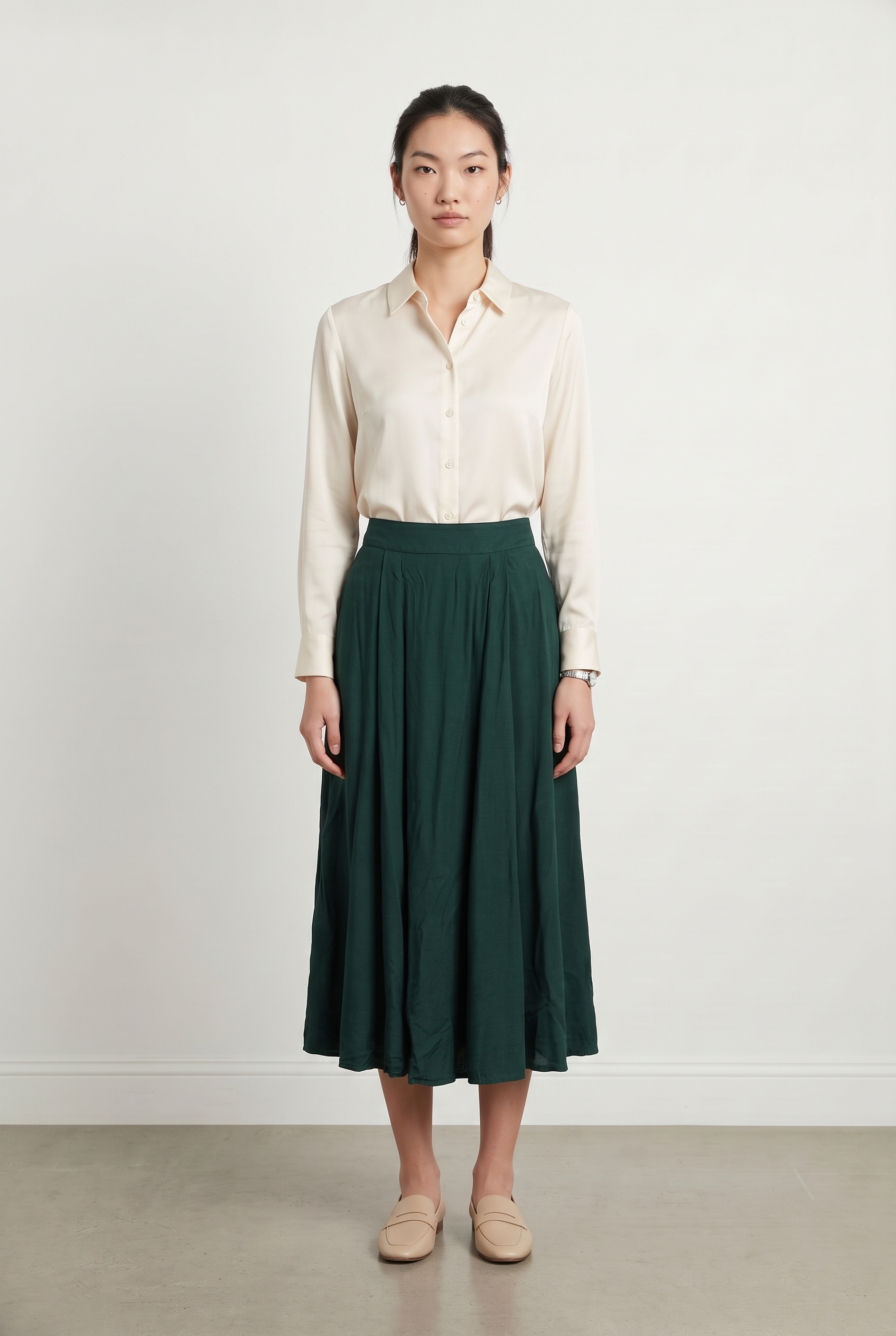 Short & midi skirt MODETROTTER - Seconde Main Green