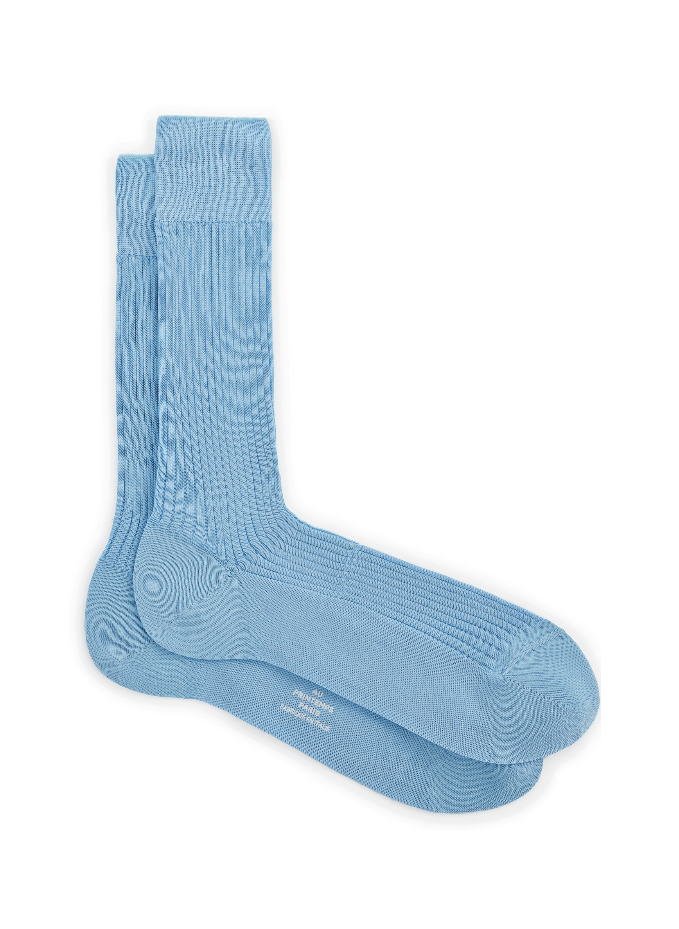 Roma-Ch cotton socks in plain ecru AU PRINTEMPS PARIS