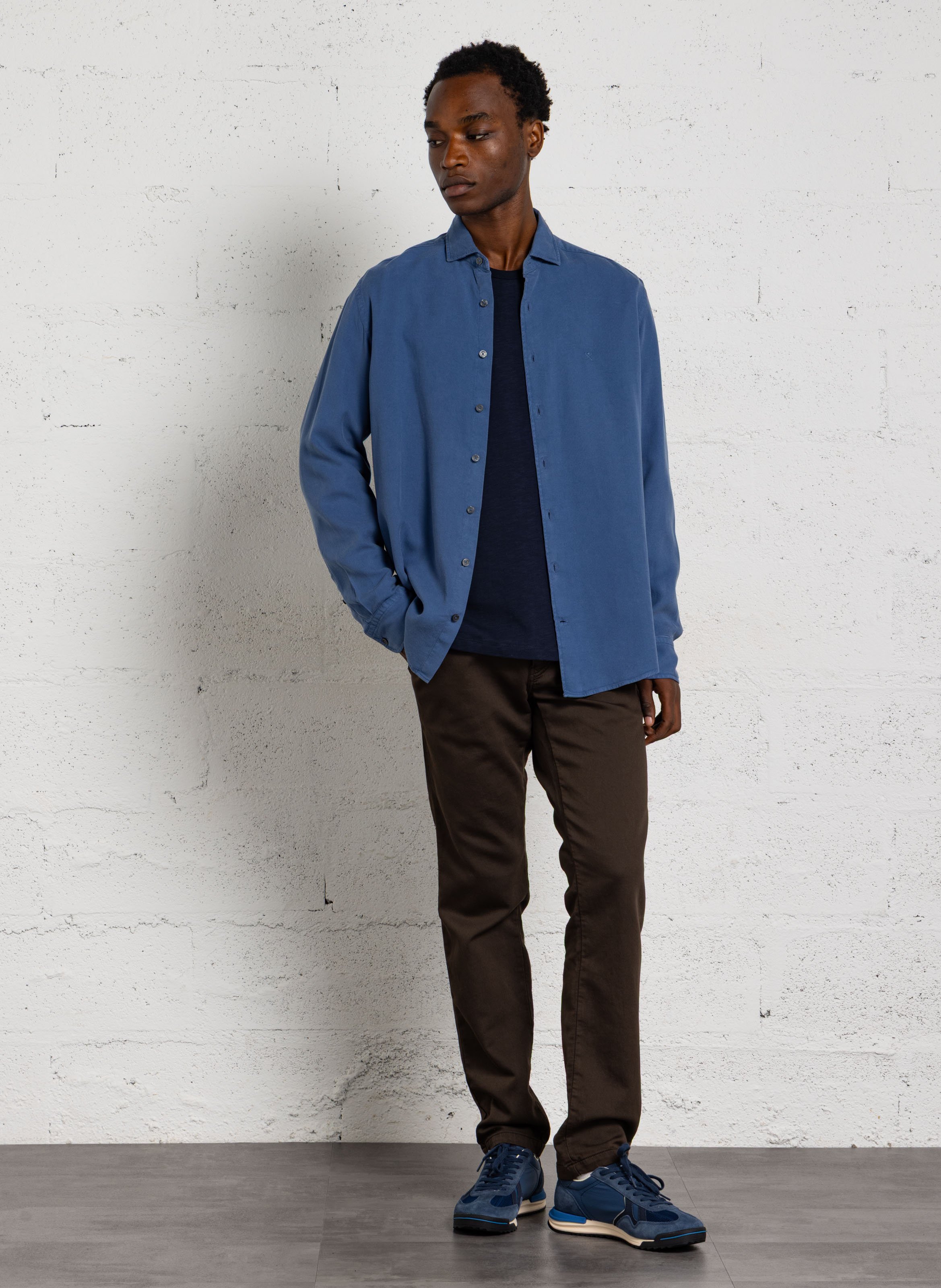 Chemise droite col classique  HACKETT Bleu