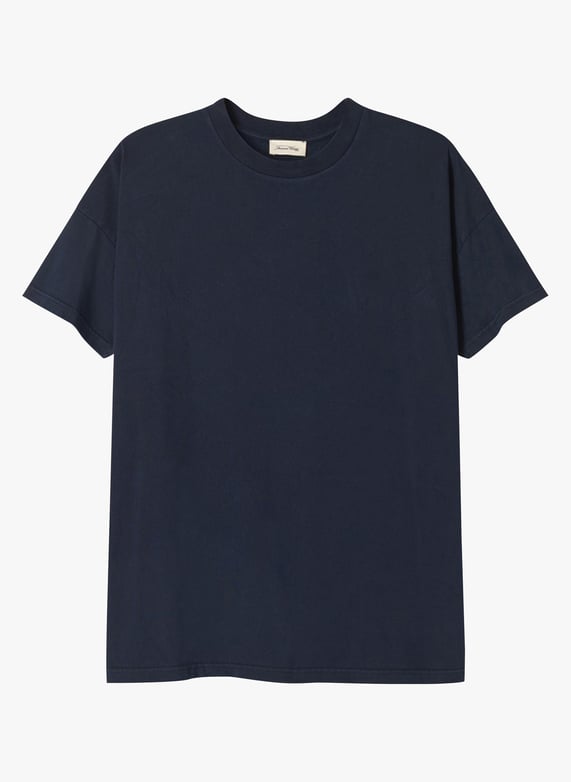 Rundhals-T-Shirt aus baumwolle, regular fit Navy vintage American