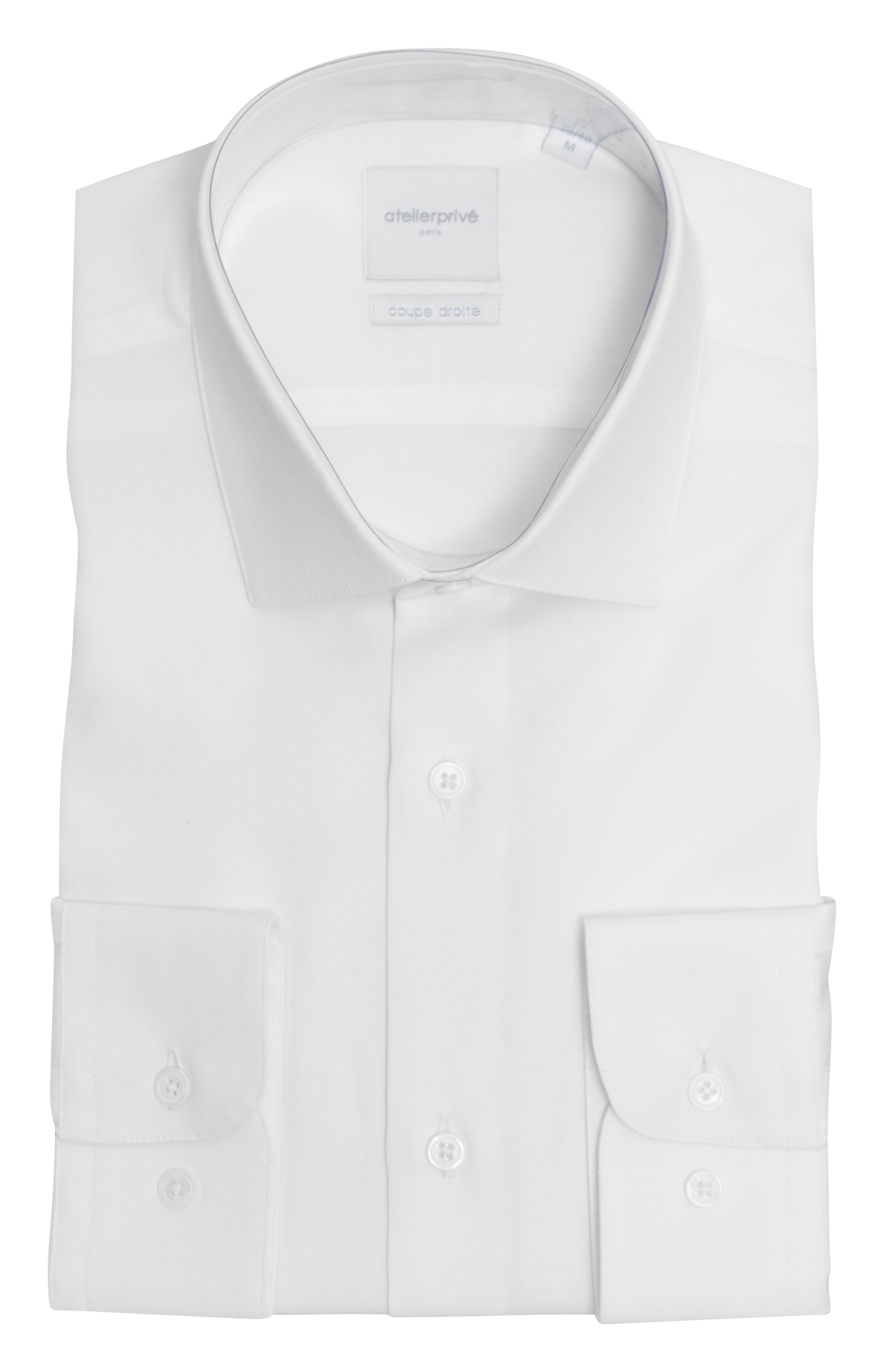Regular-fit cotton shirt with classic collar ATELIER PRIVE White