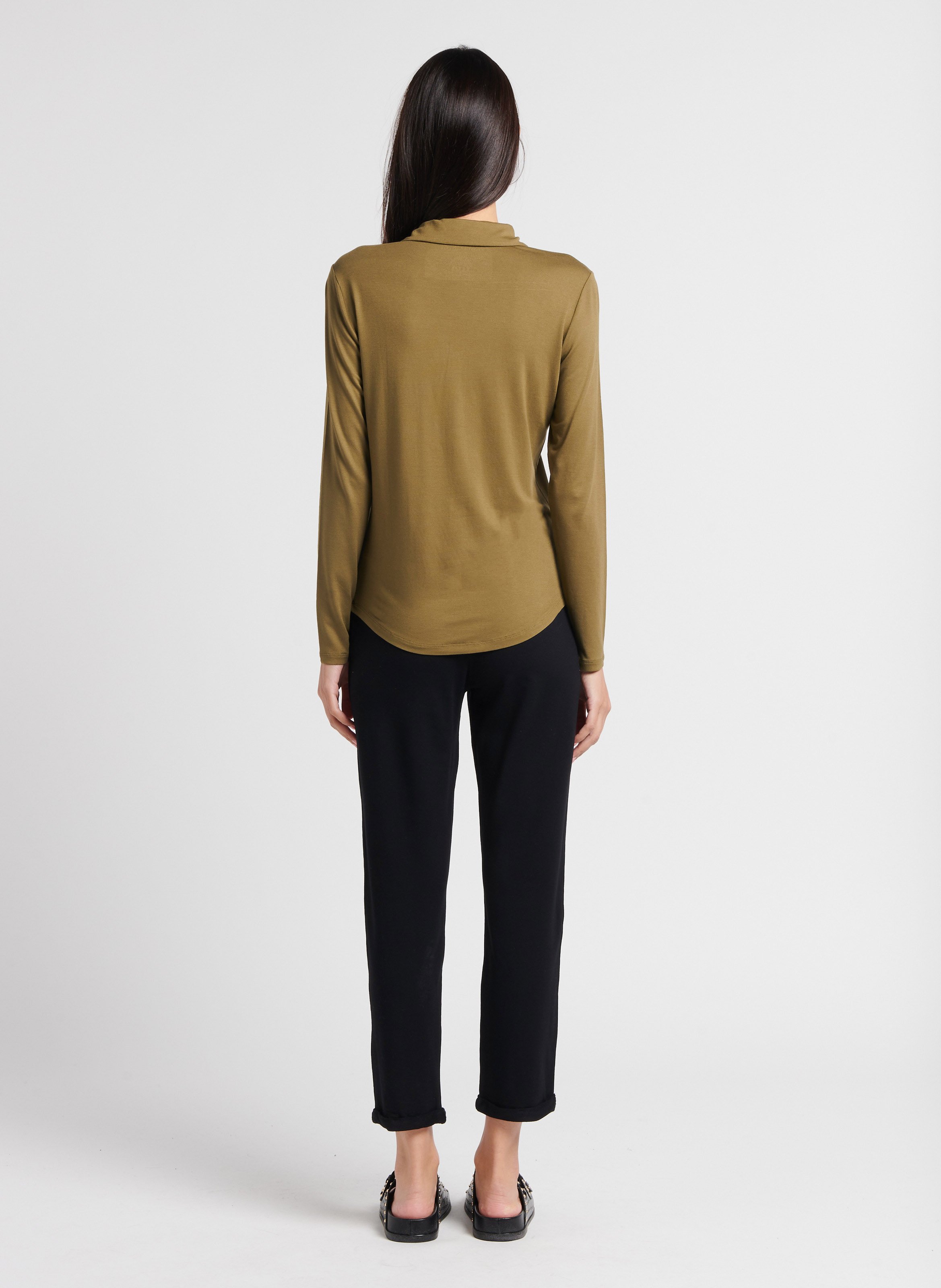 Flat leather mules COSMOPARIS Black