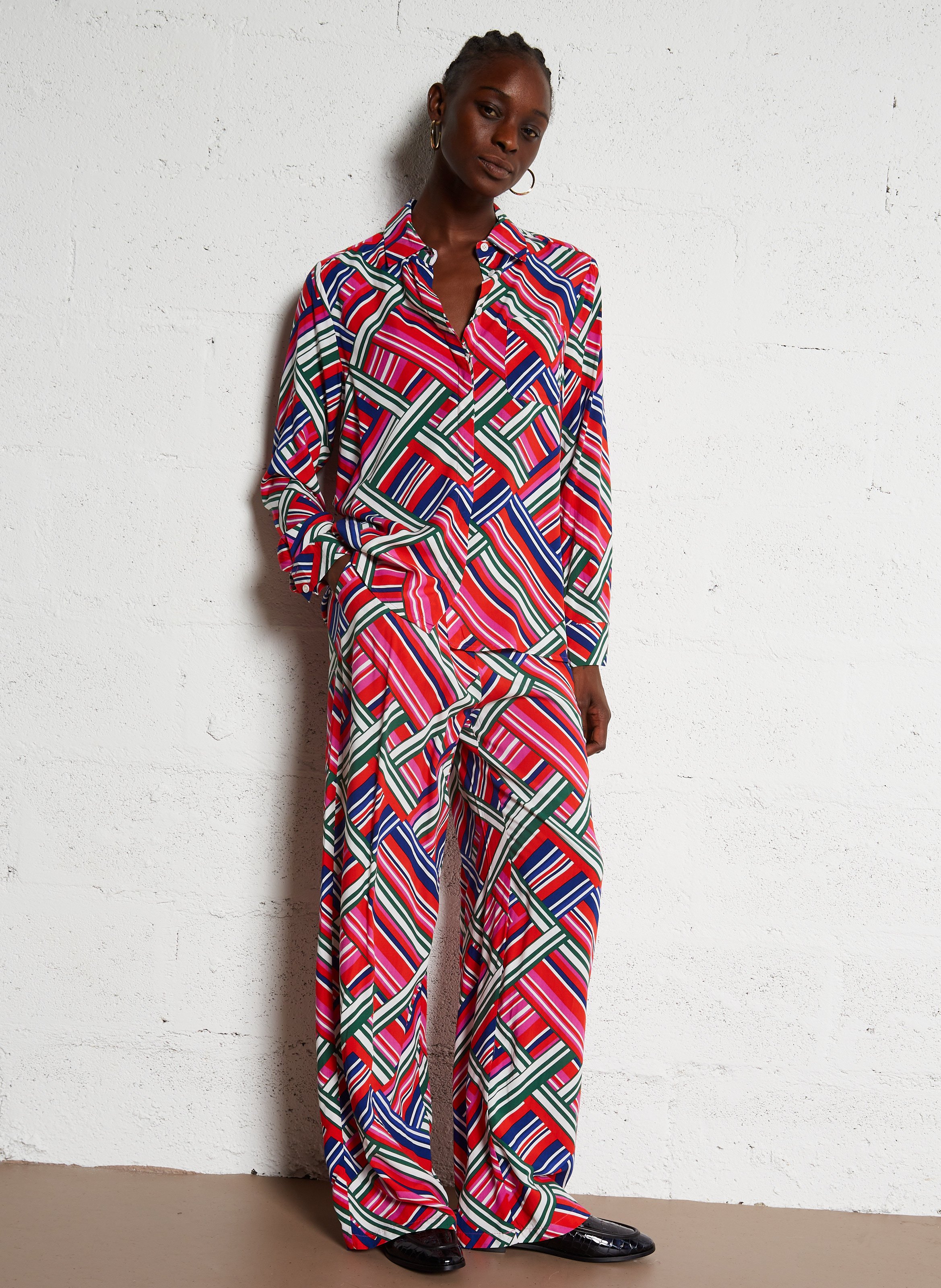 Norton printed straight trousers LA PETITE ETOILE Multicolored