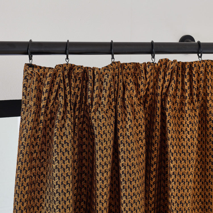 Rideau à galon fronceur doublé Noir