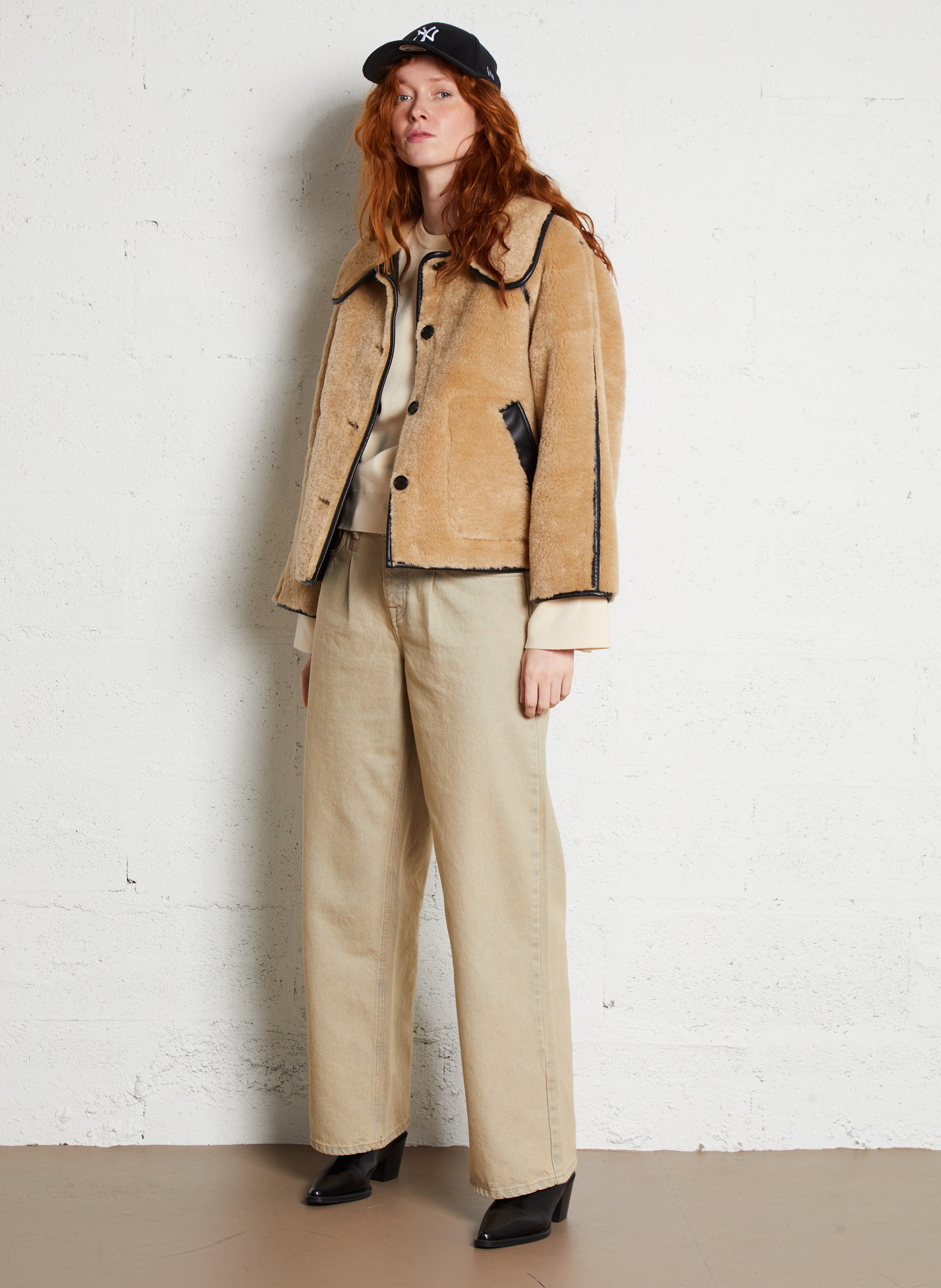 Katoenen bootcut jeans FABIENNE CHAPOT Beige