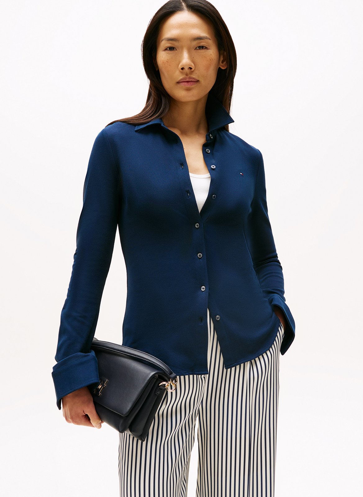 Sac bandoulière à fermoir tournant TOMMY HILFIGER Bleu