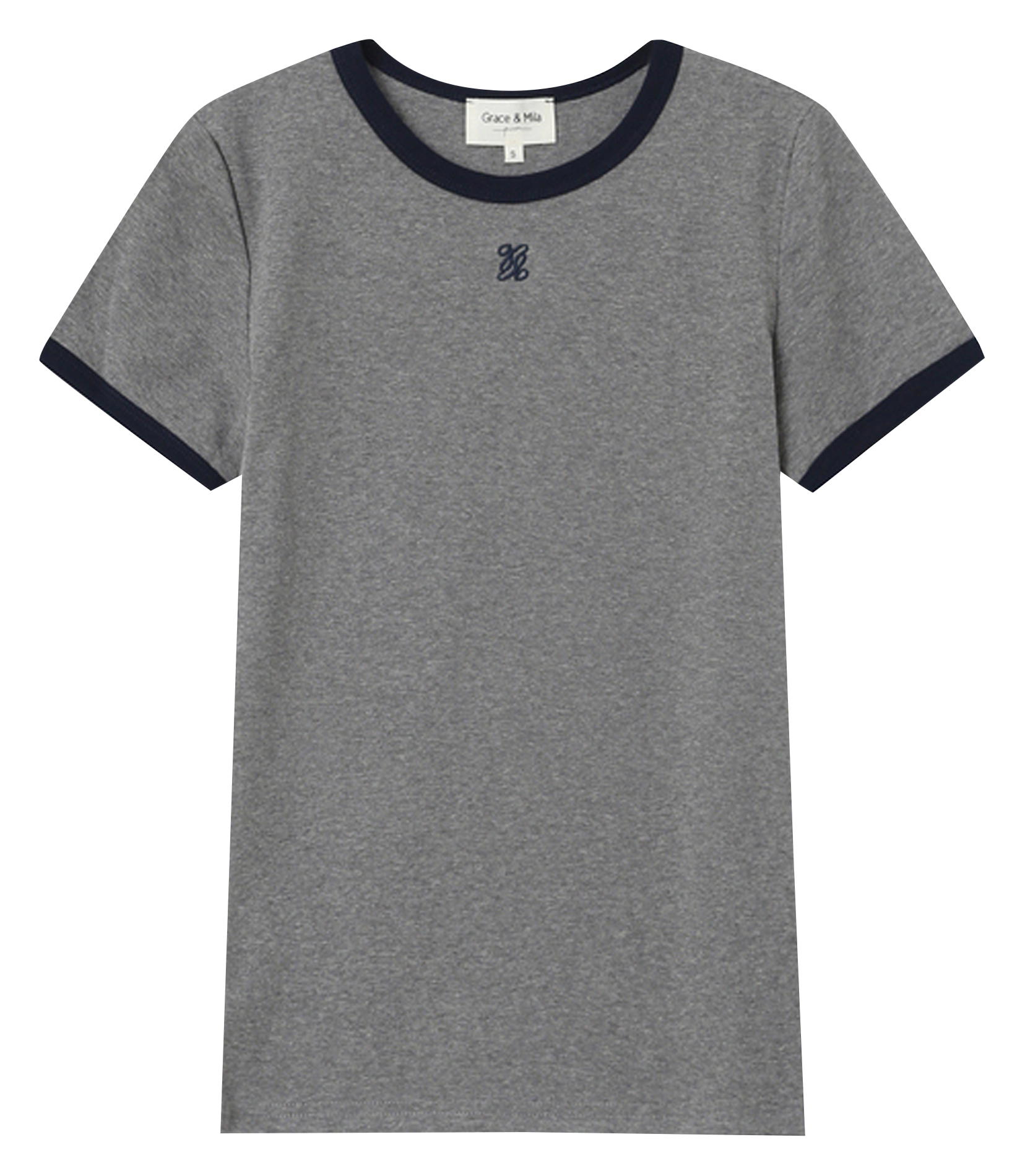 Jacksonville - T-Shirt mit Rundhalsausschnitt aus Baumwoll-Mix GRACE ET MILA Silber