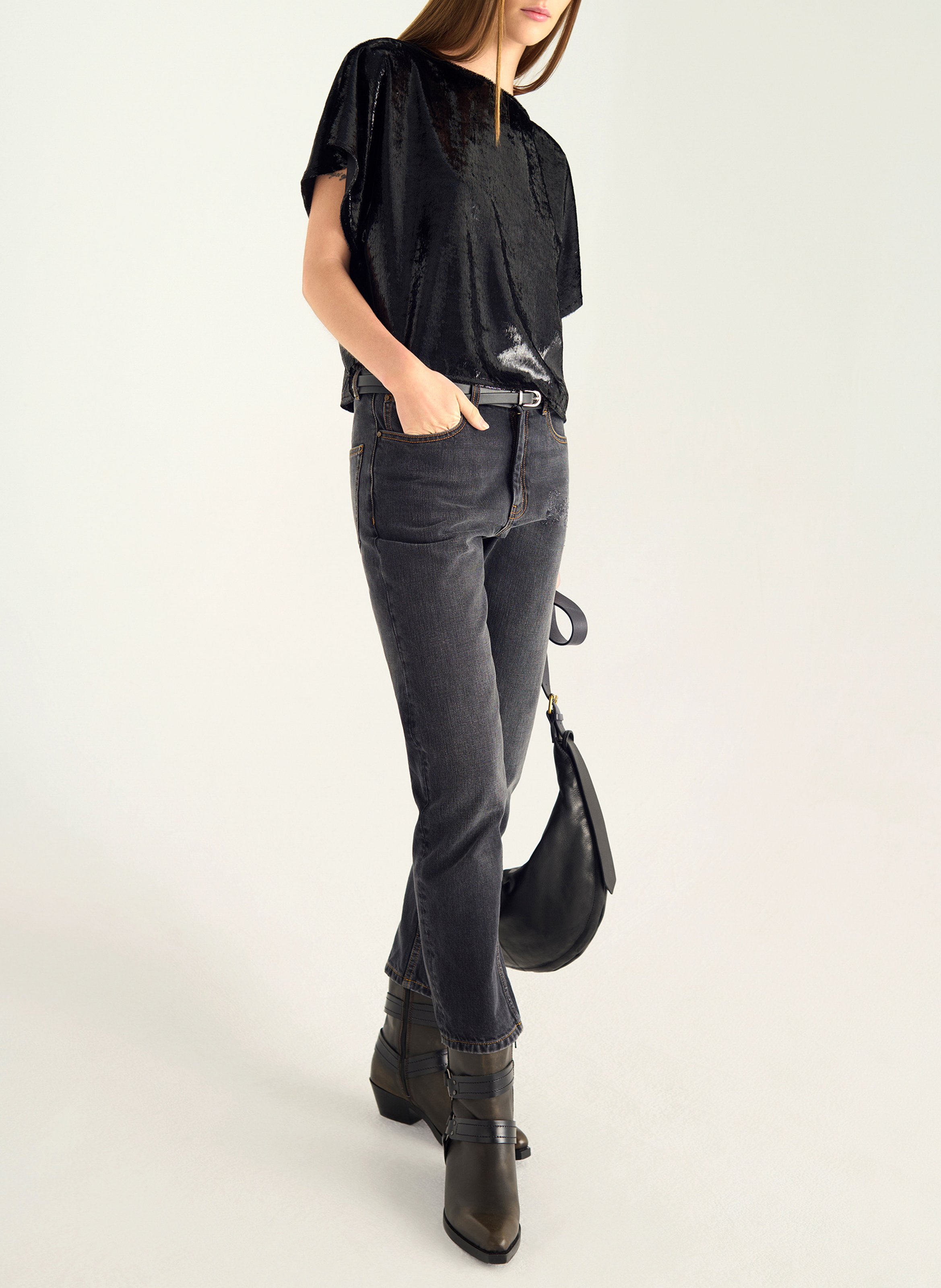 Cotton T-shirt COTELAC Black