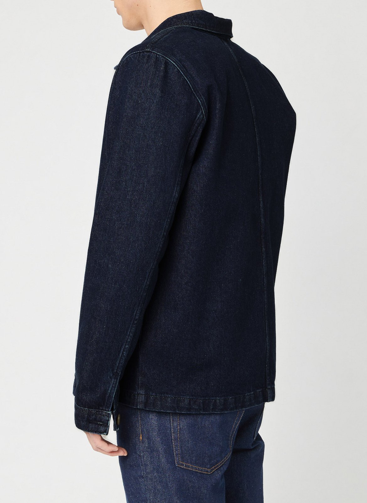 Shirt with classic collar in blended cotton denim FAGUO Raw denim