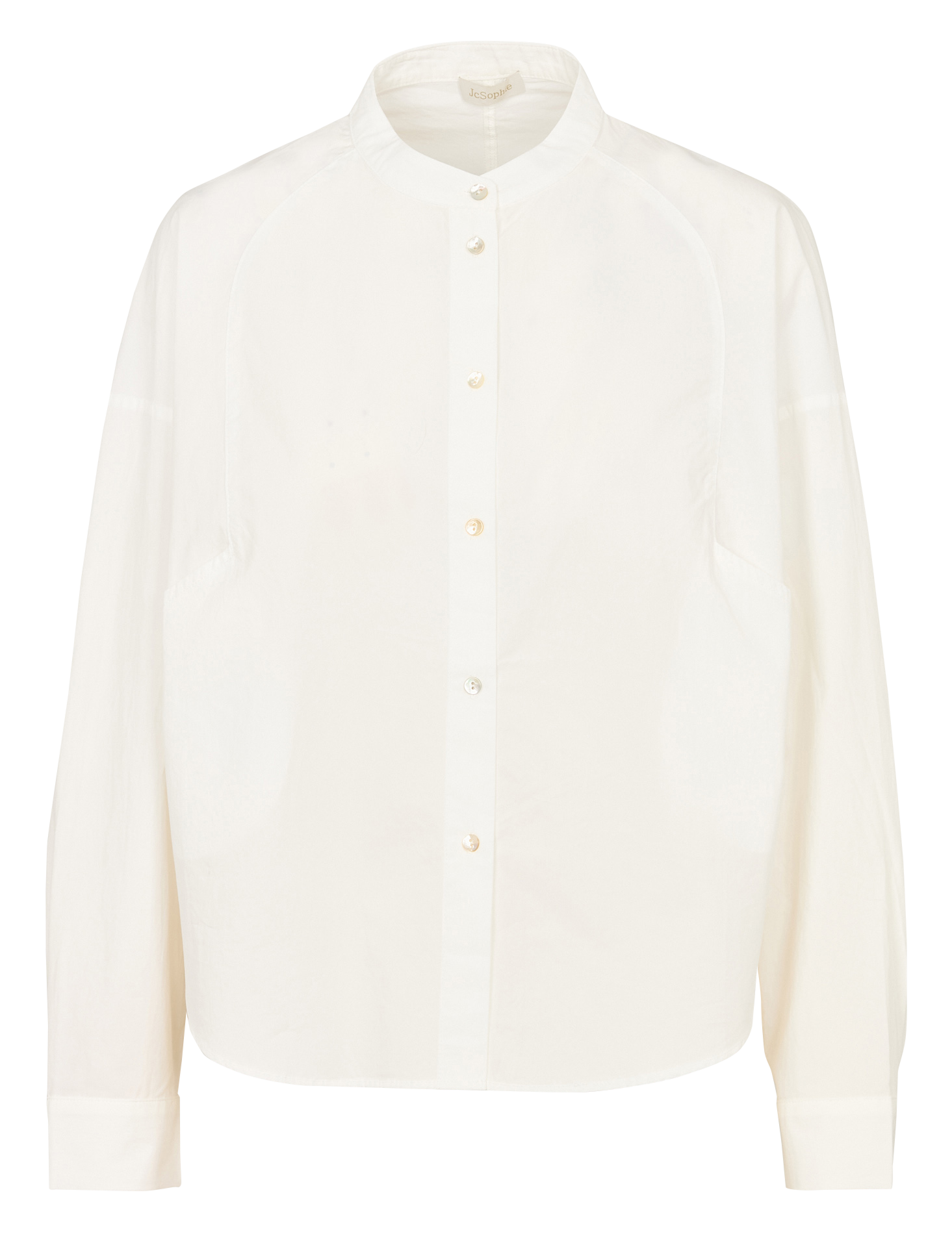 Oversize Rundhalsausschnitt Baumwollhemd JC SOPHIE Weiss