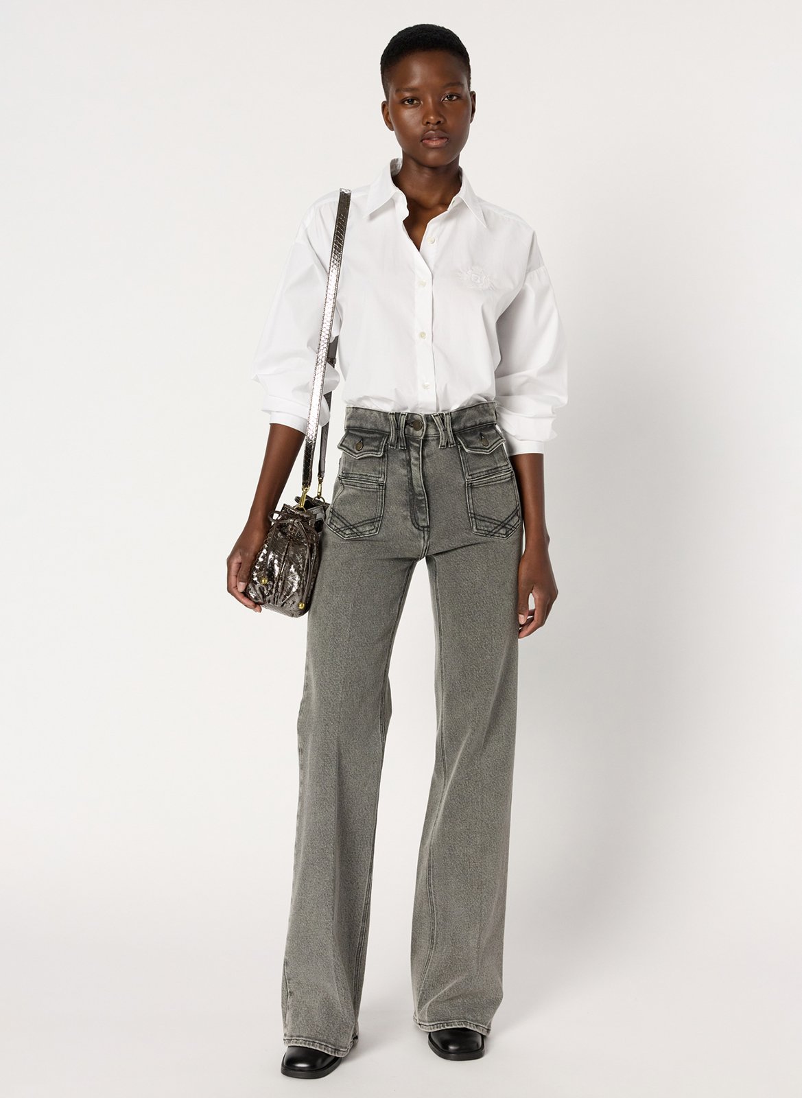 Chemise col classique en coton GERARD DAREL Blanc