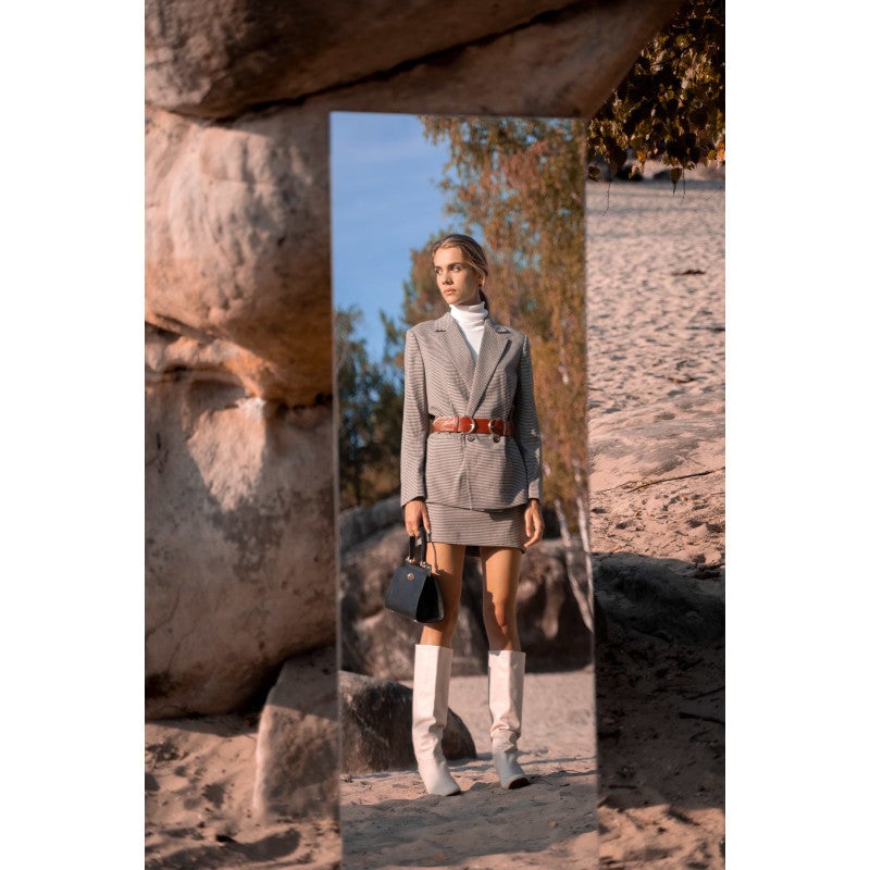 Handbag - cowhide leather POURCHET Black