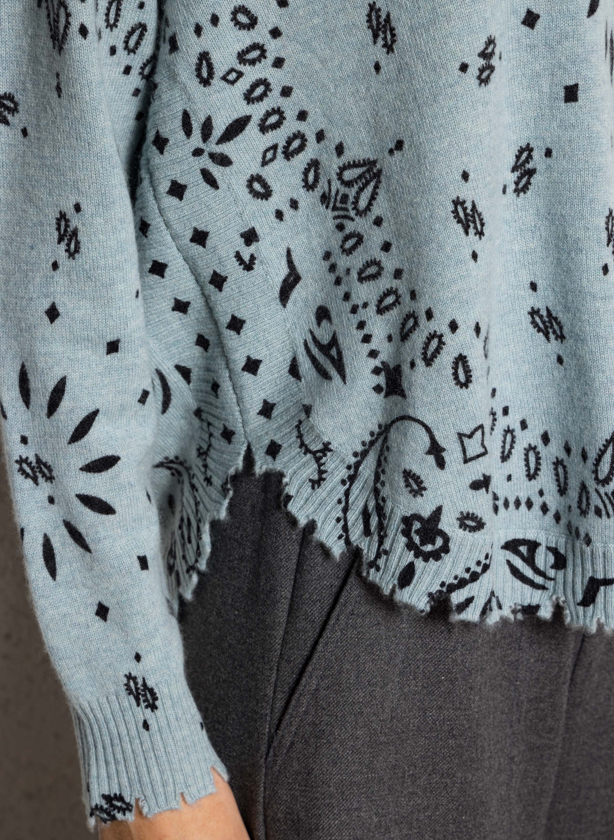 Printed cashmere sweater KUJTEN Blue